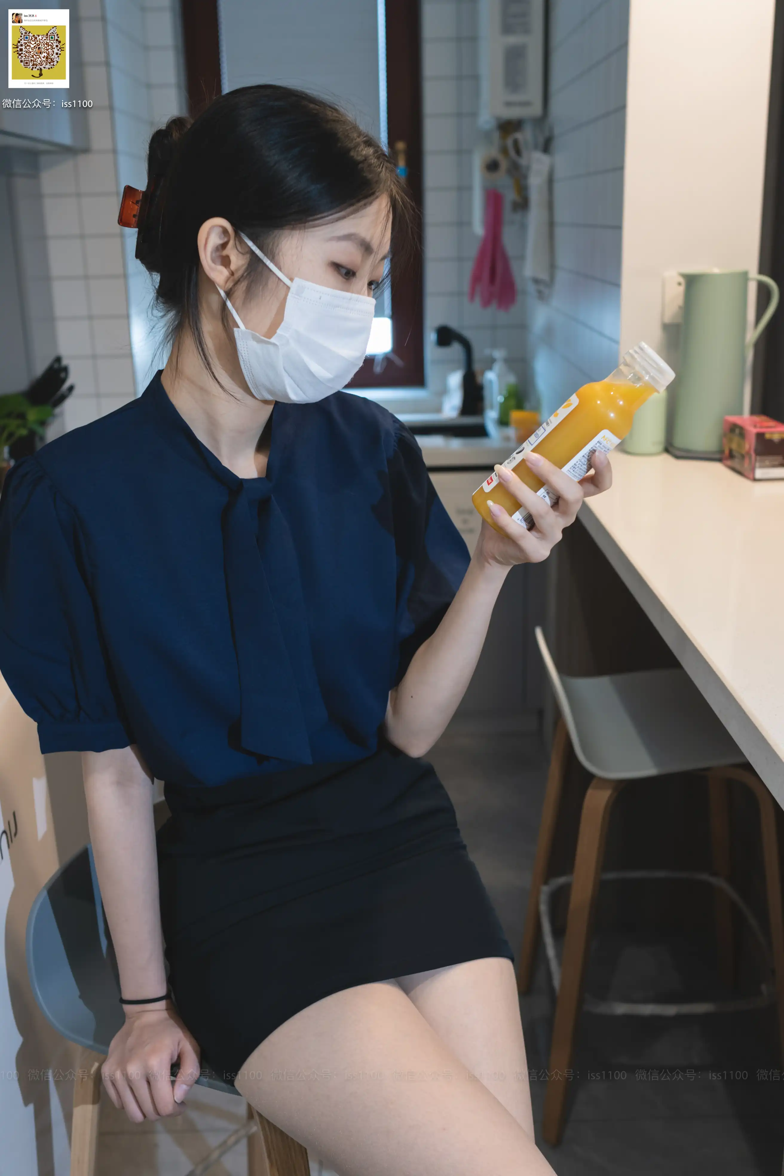 ISS系列 NO.017 美晗 蓝色衬衫 [101P+1V0.599G] - 第4张