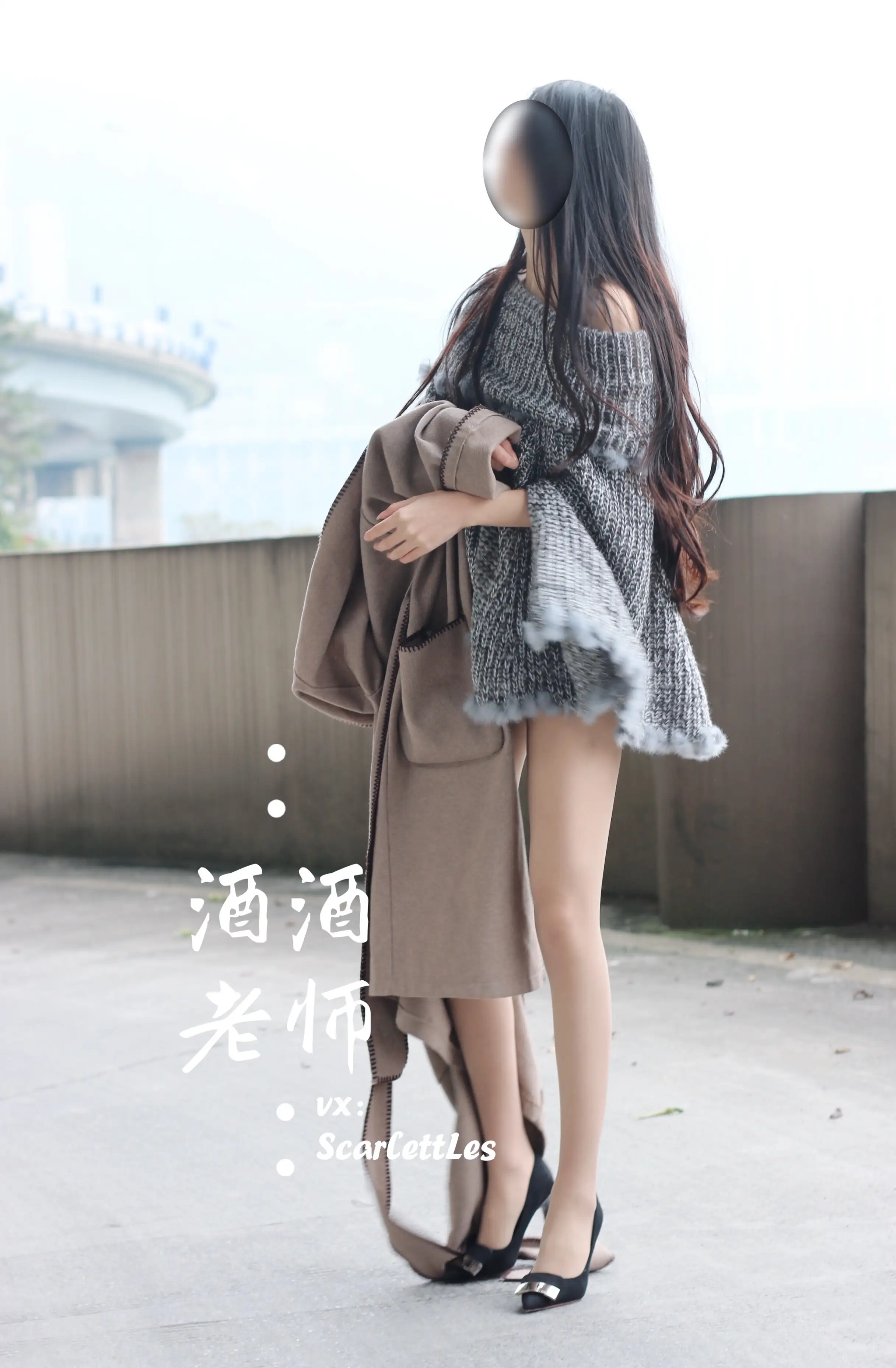 酒酒老师 33《停车场里的超短裙》 [55P+59M] - 第3张
