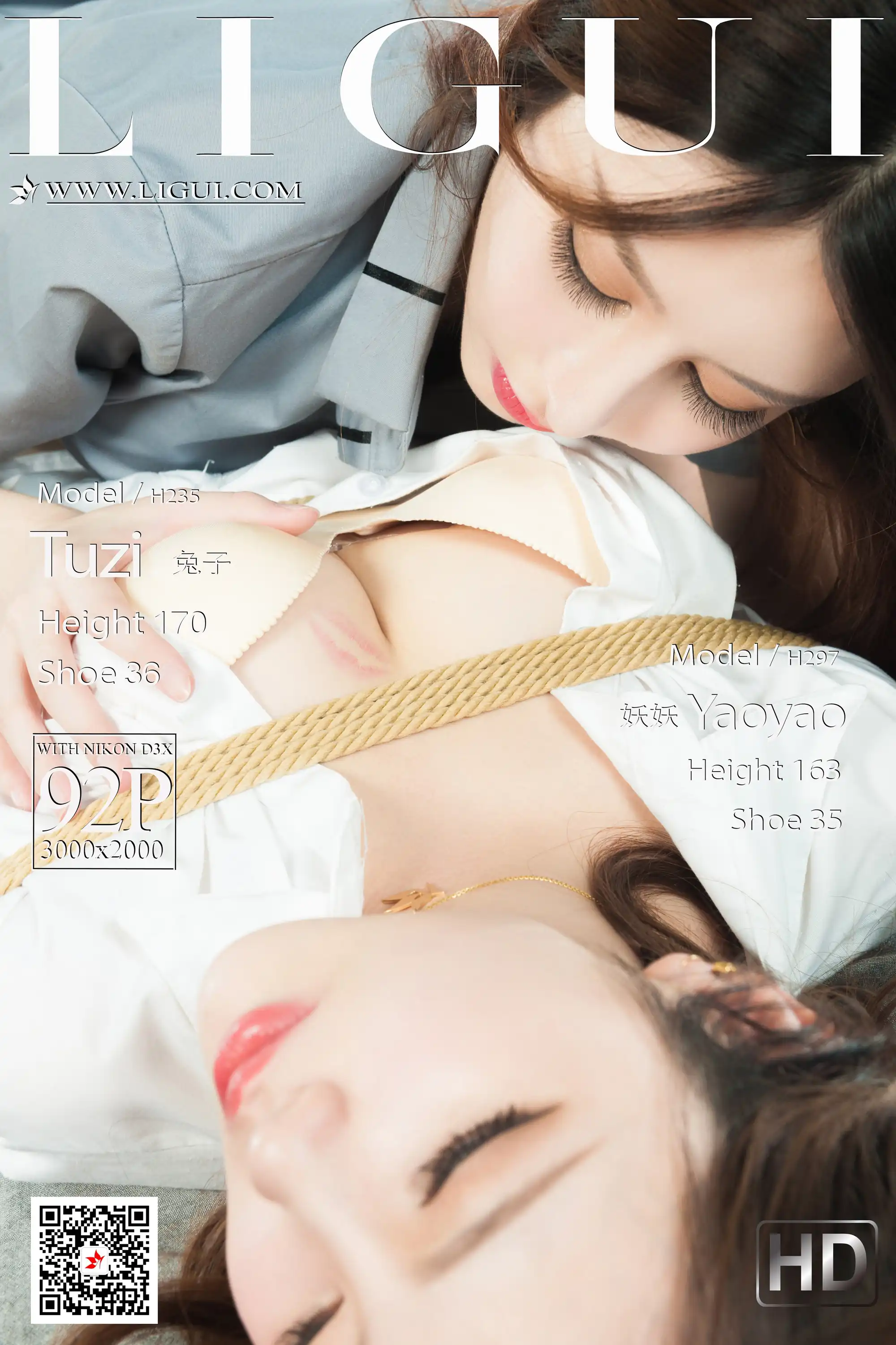 [Ligui丽柜] 2021.08.13 《双生花の虐恋柔情》兔子&妖妖[92+1P／112MB] - 第1张
