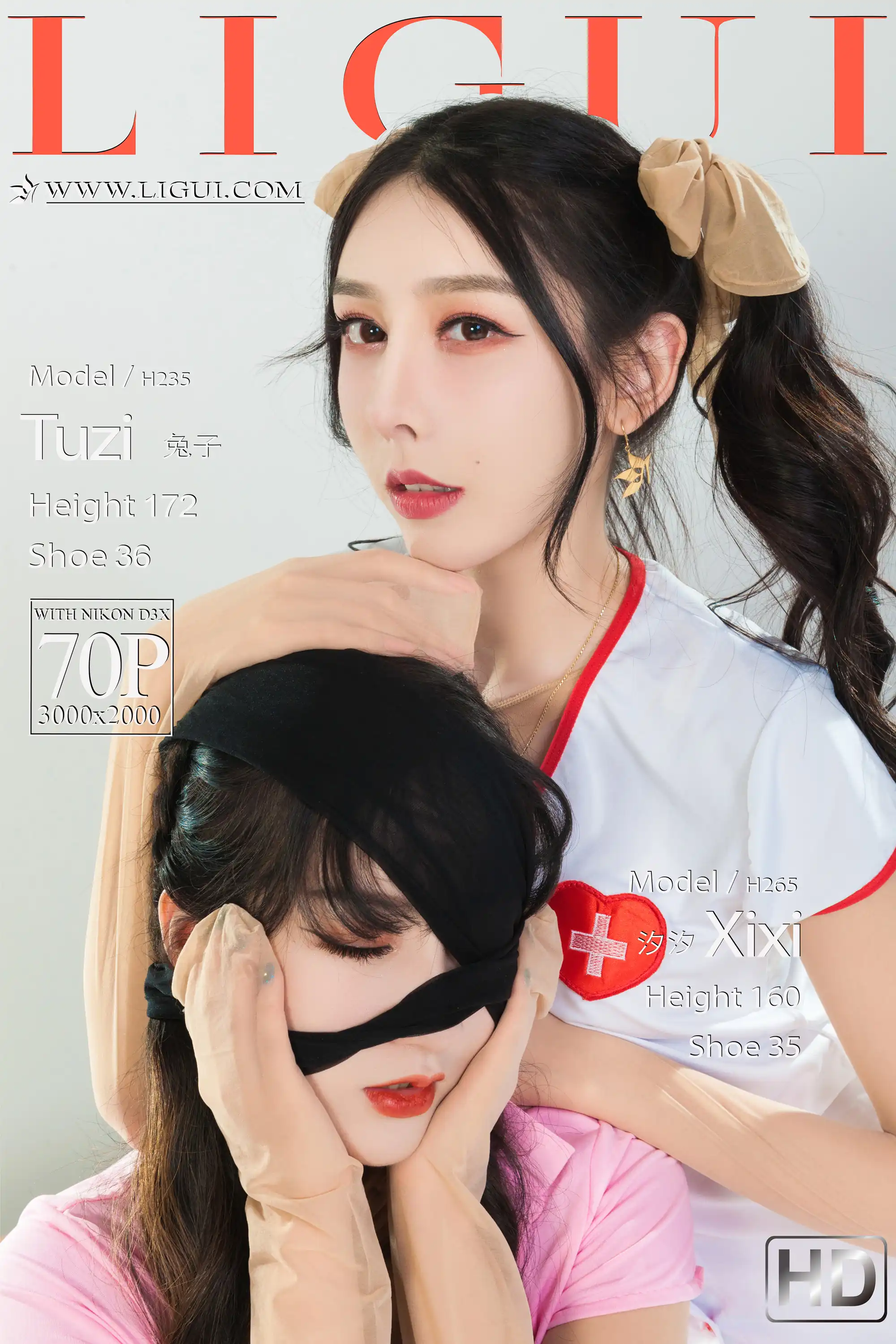 Ligui丽柜 2022.03.28《双生花-丝欲双生》兔子&汐汐[70+1P／75MB] - 第1张