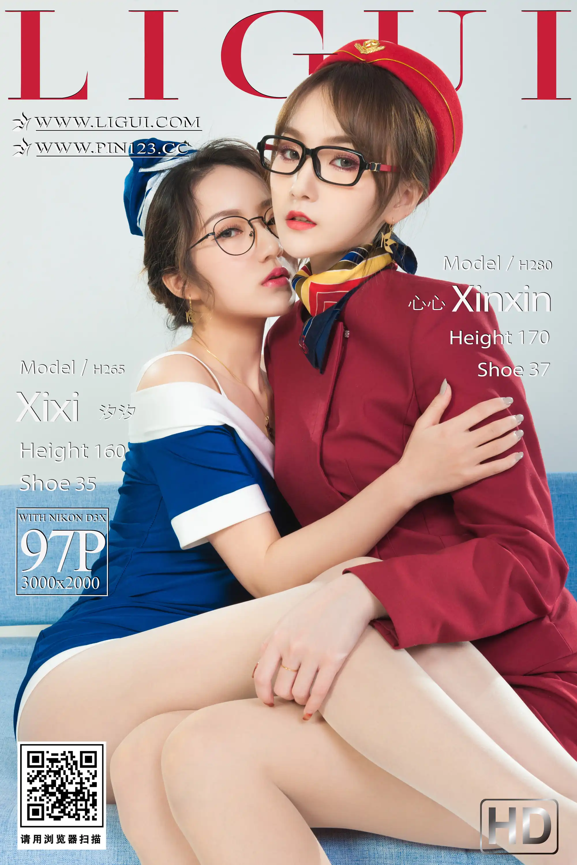 Ligui丽柜 2022.11.11 双生花空中丝欲 汐汐＆心心[97+1P／116MB] - 第1张