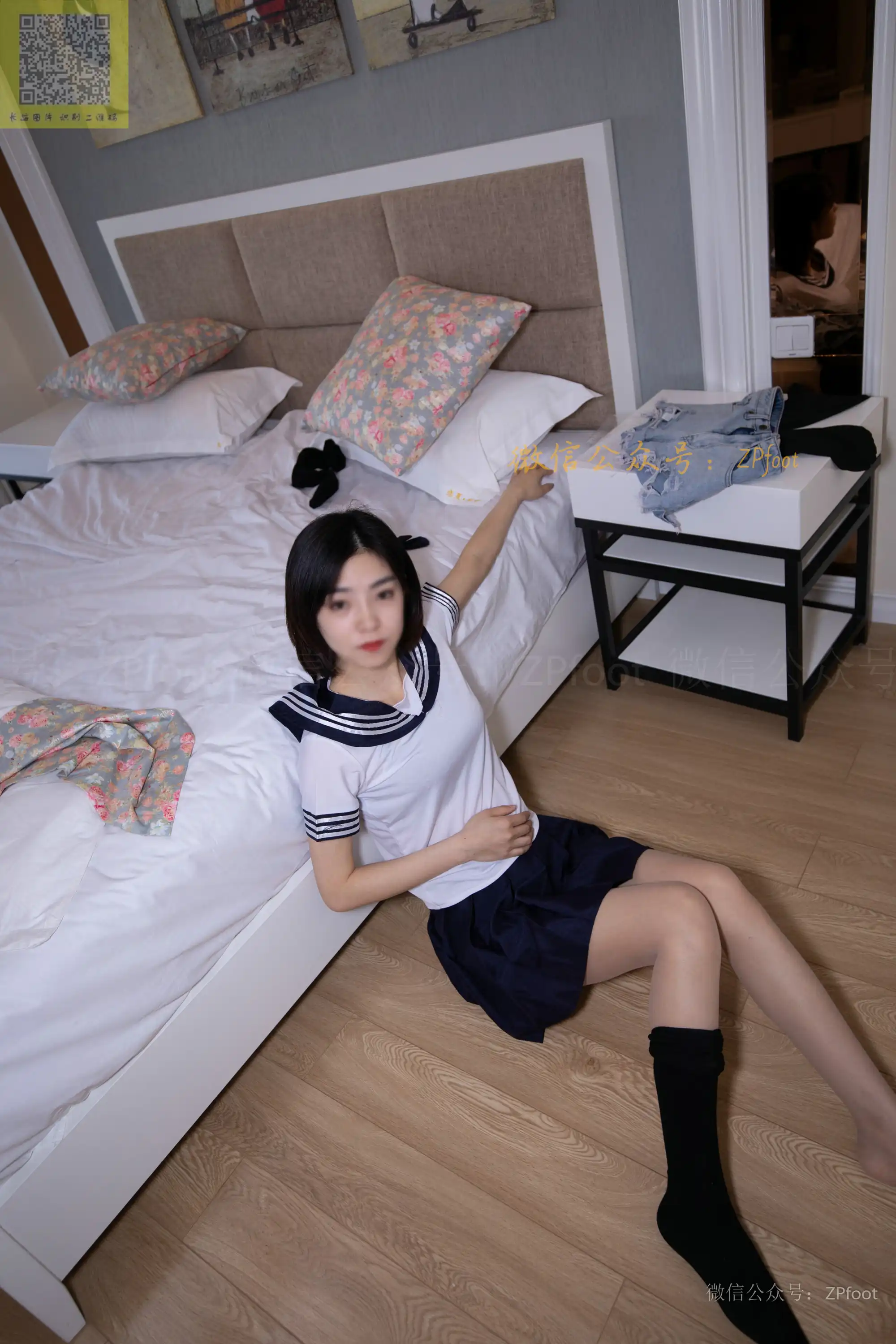 ISS山茶摄影 089 学妹制服棉袜 [74P+82M] - 第2张