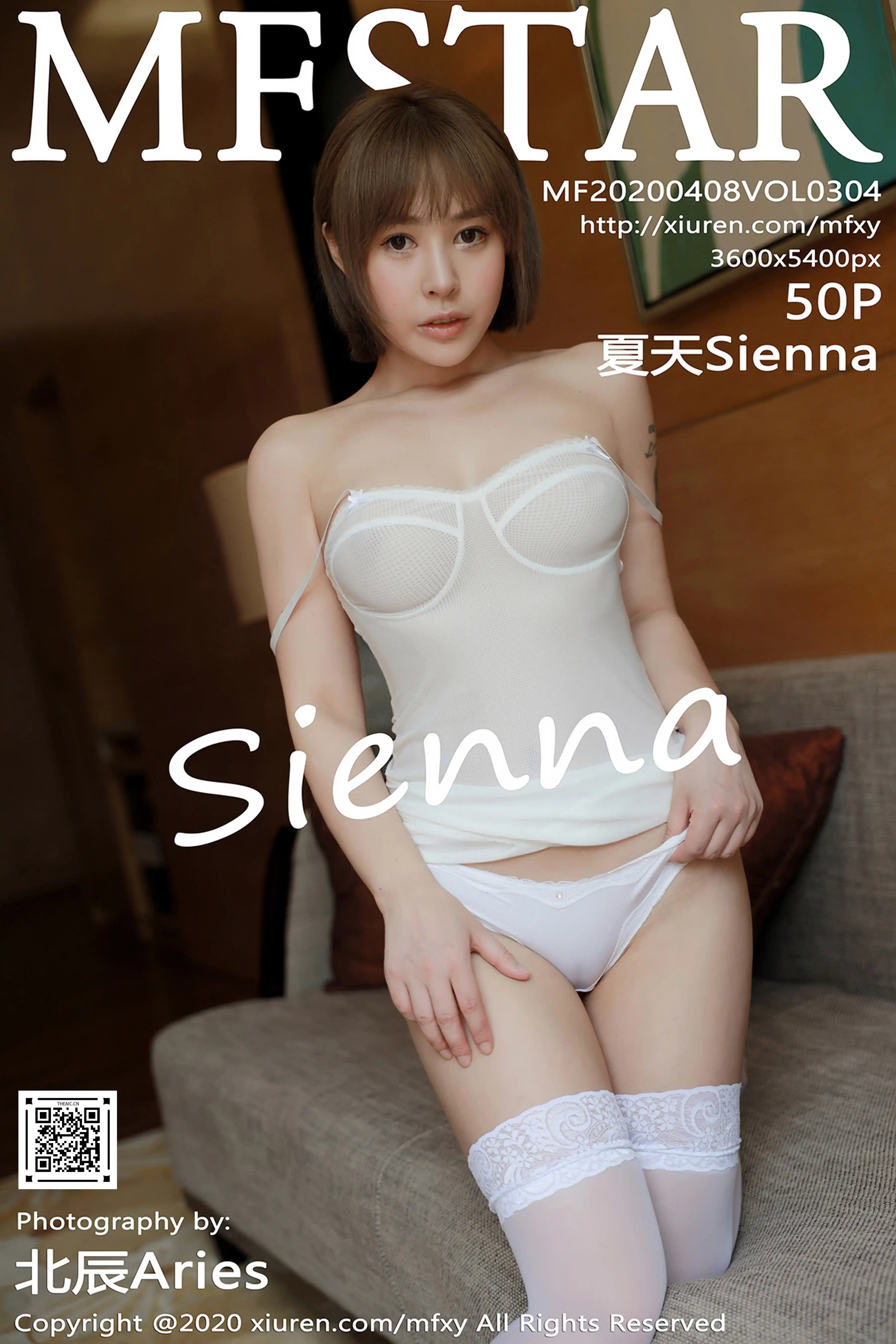 MFStar模范学院 2020.04.08 Vol.304 性感半透内衣与蕾丝袜 夏天Sienna[50+1P／162M]