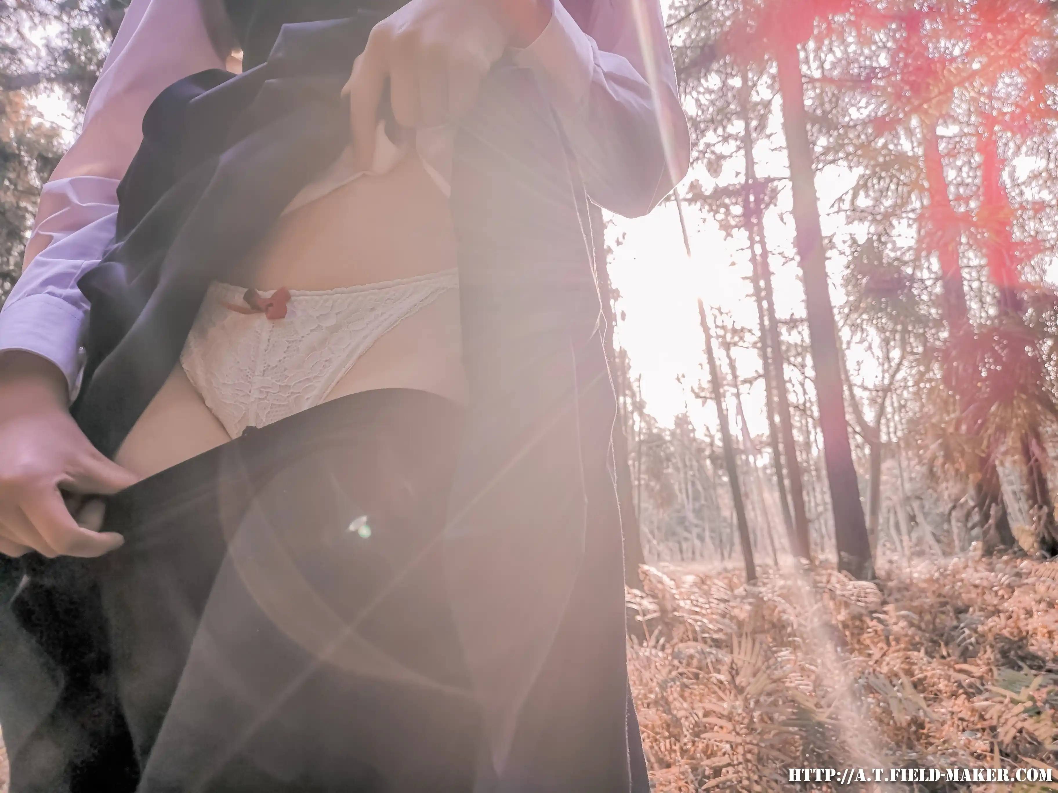 Tsubaki Album Vol 003 Top student wild exposure優等生野外露出 - 第2张