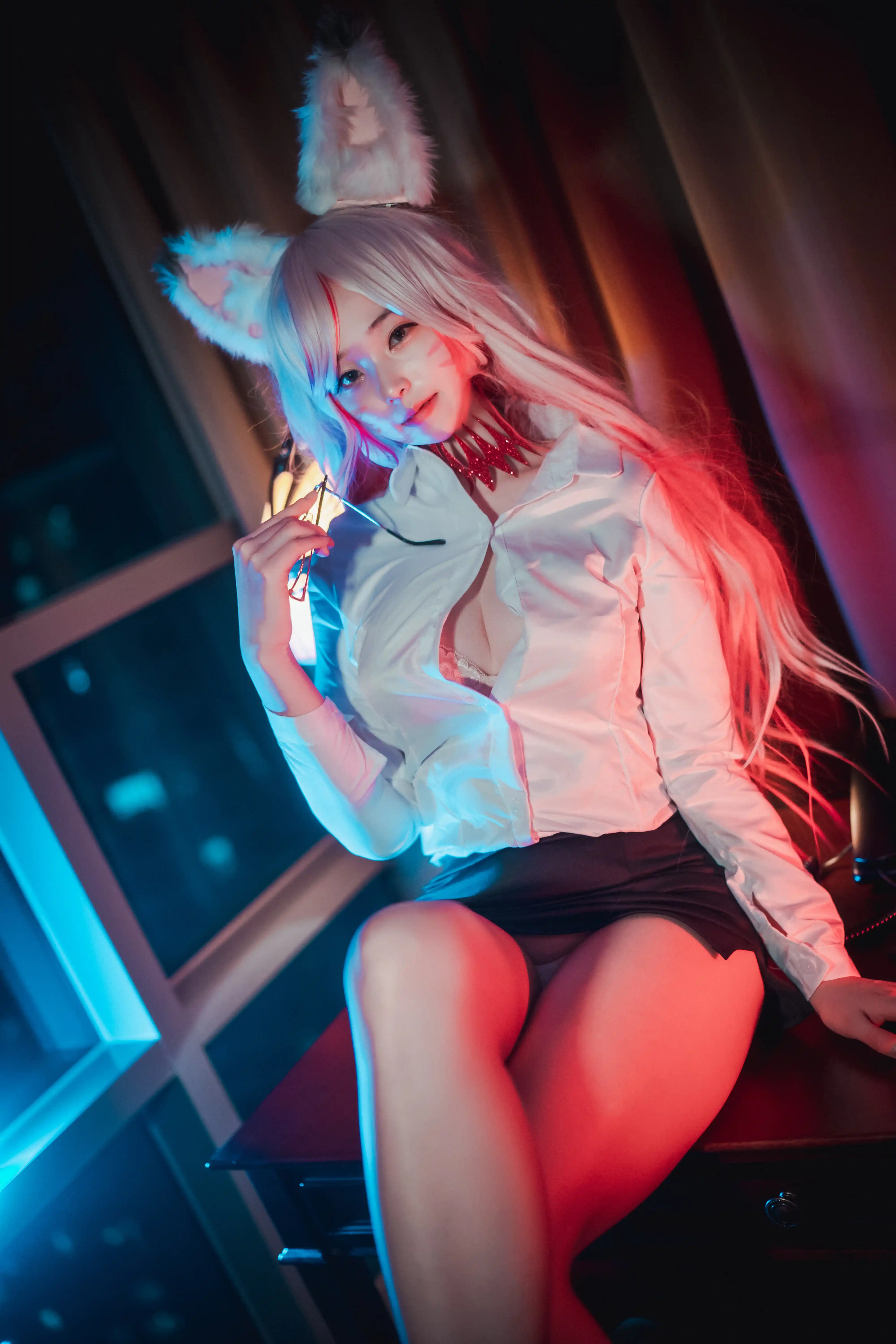 DJAWA Photo Vol.0008 Bambi (밤비) “Kumiho in the Office” Destiny Child Nine-Tailed Fox Tamamo [58P 730MB] - 第1张