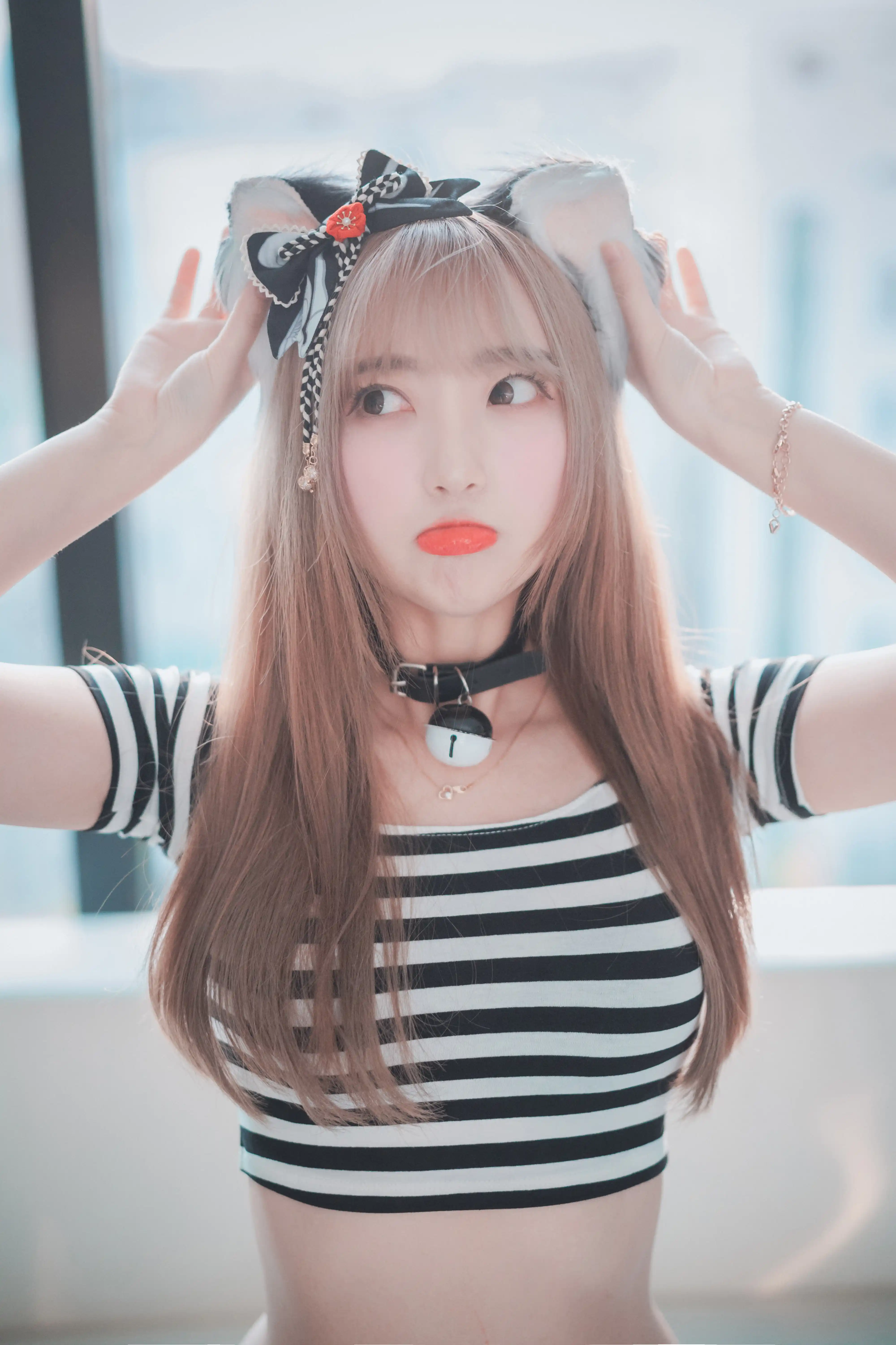 DJAWA Photo Vol.0036 HaNari (하나리) Catgirl in Stripes [91P 815MB] - 第3张