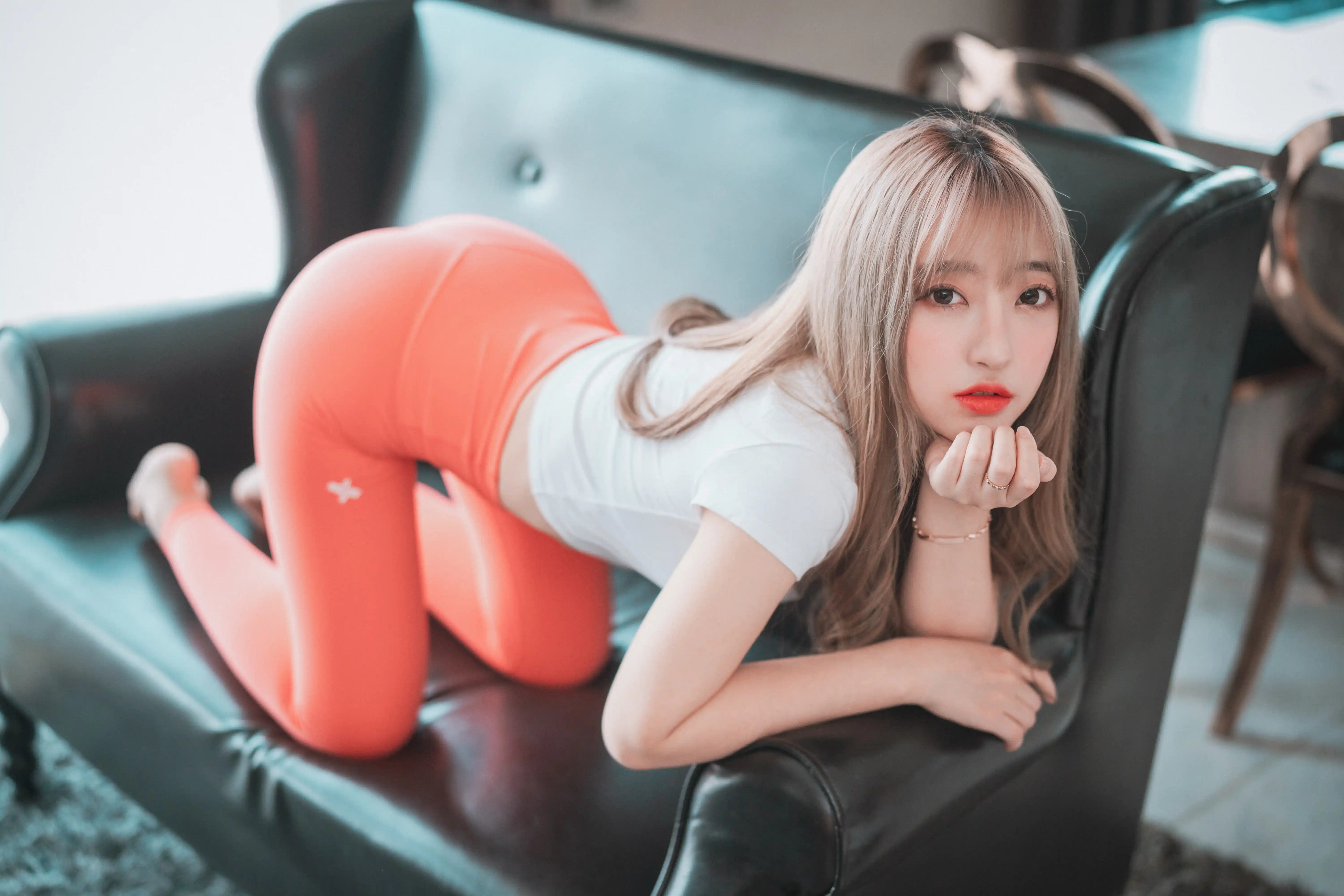 DJAWA Photo Vol.0100 HaNari (하나리) Red Orange & Cool Mint [50P 523MB] - 第1张