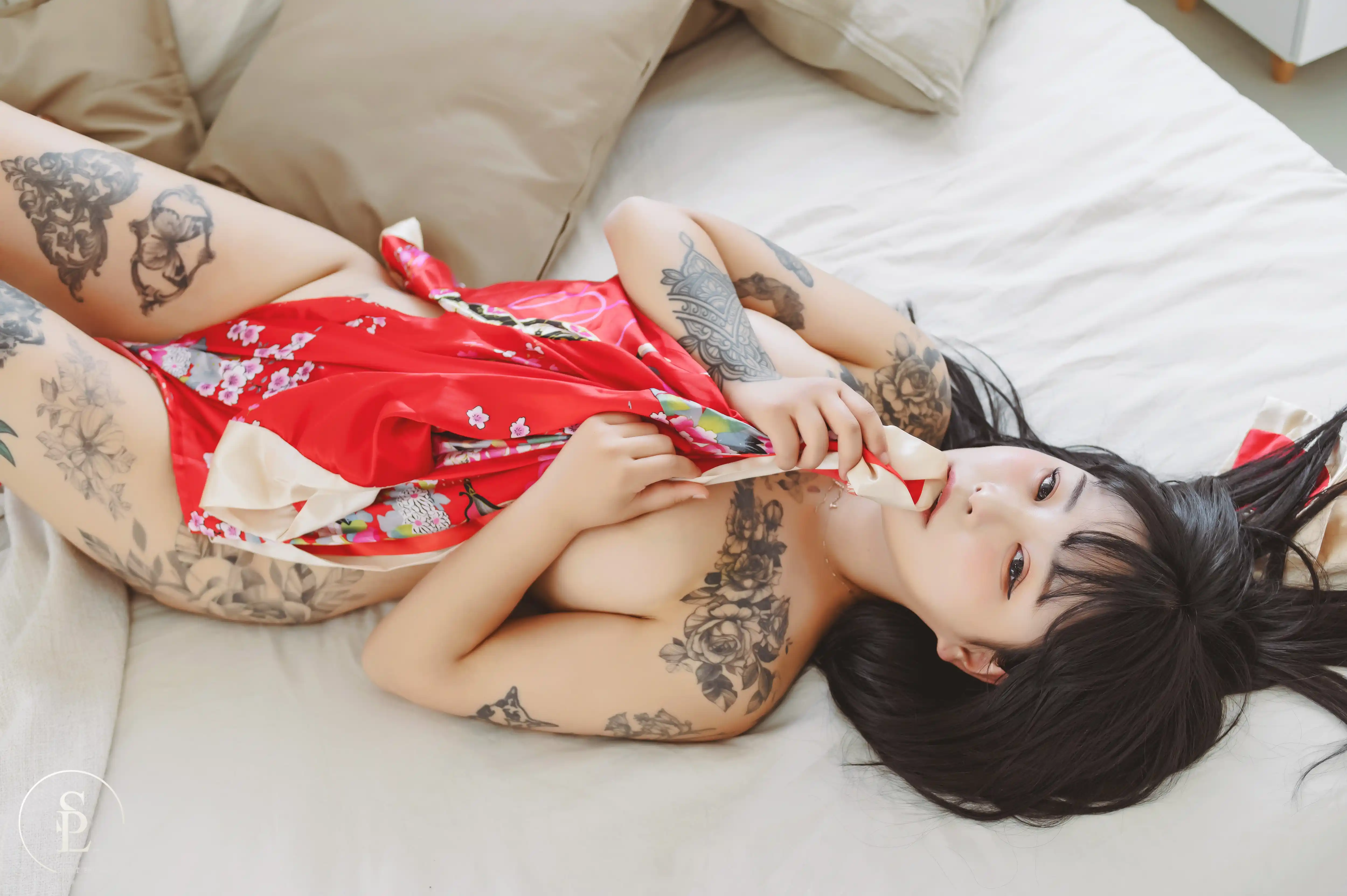 SAINT Photolife Vol.0125 Boyeon (전보연)  Vol.07 Leopard & Red Kimono [61P／172MB] - 第2张