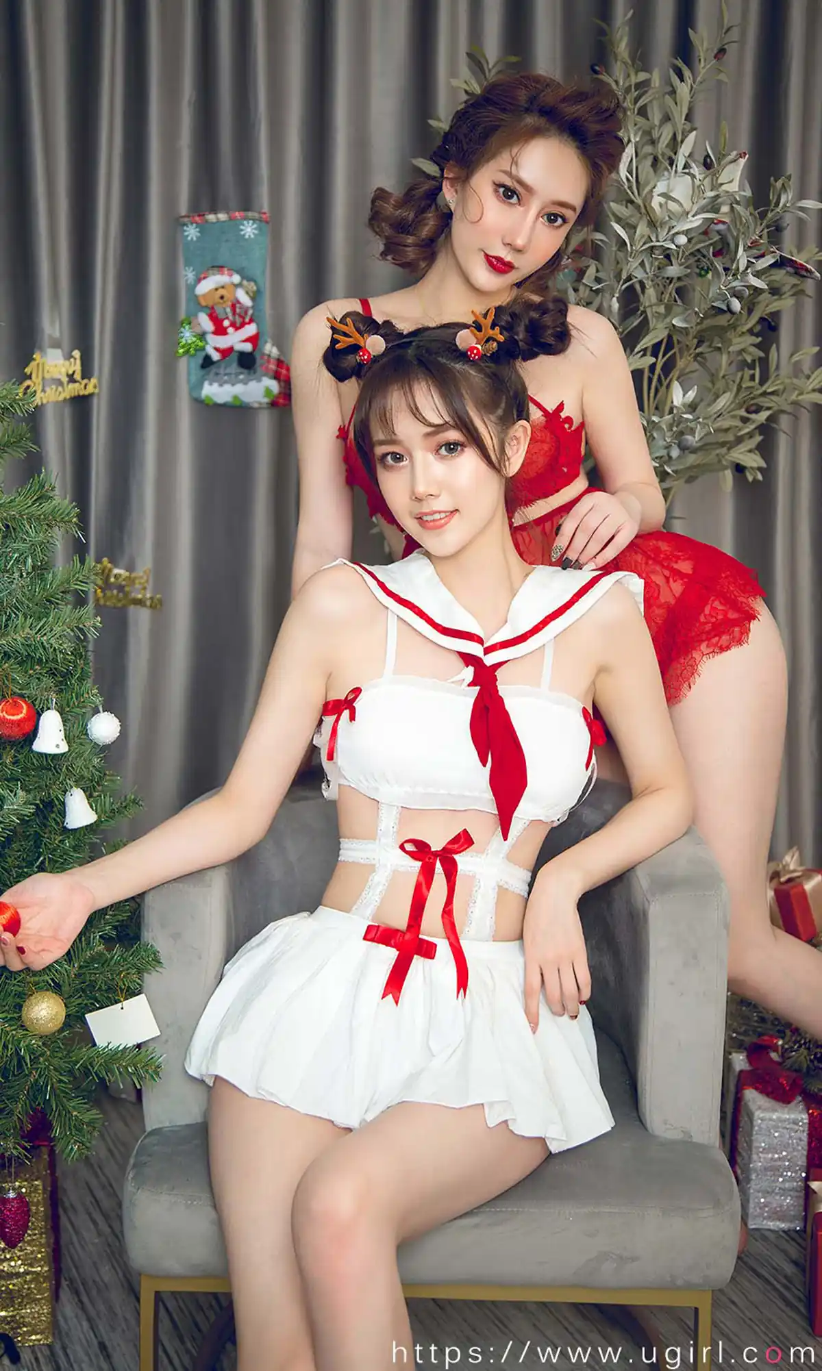 [Ugirls爱尤物] 2019.12.25 No.1680 苏小曼&唐小糖 圣诞姐妹来狂欢 [35P] - 第4张