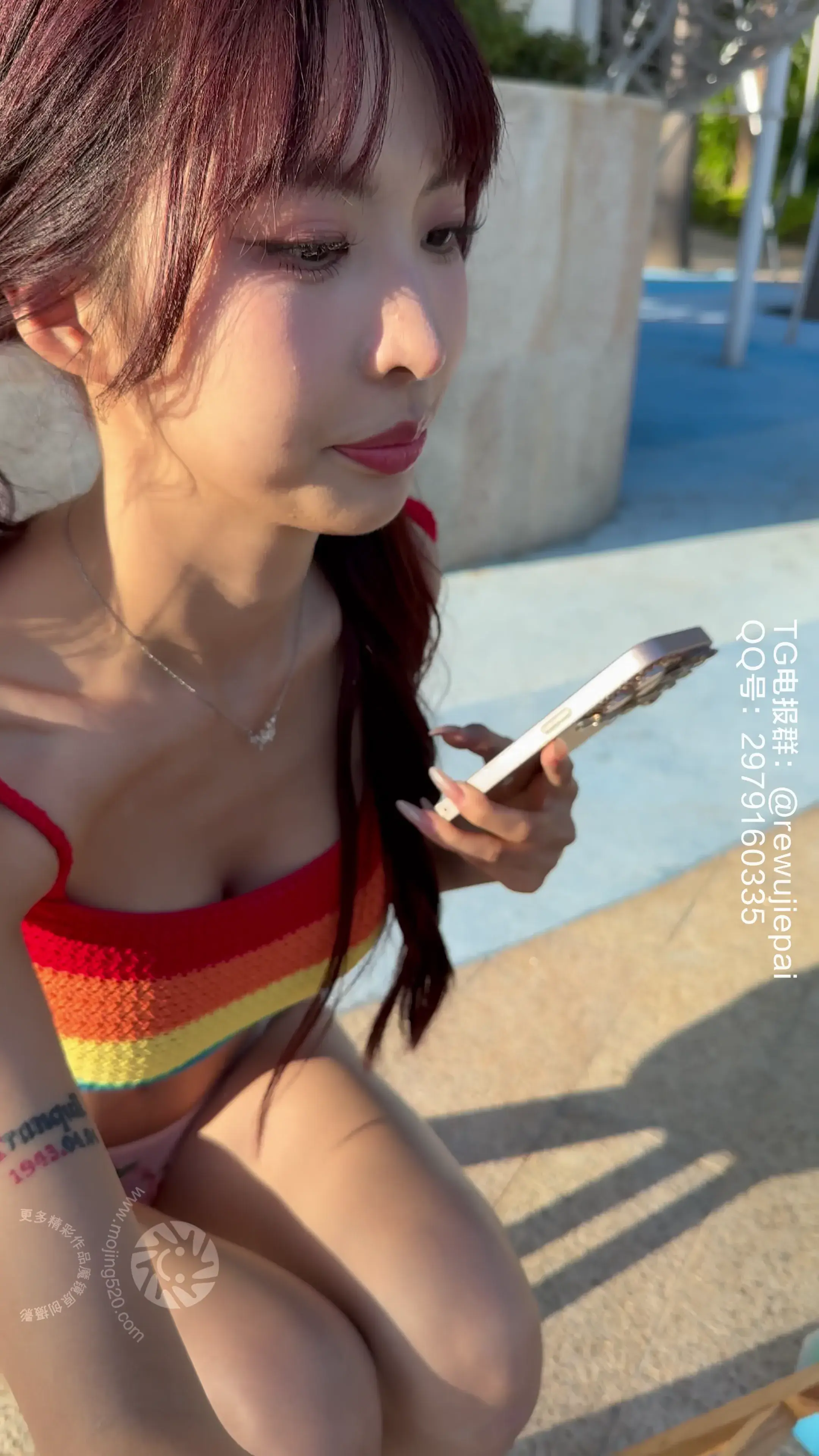 #4K版本 【系列  #魔镜  】  【编号 #MJ1275 】 【 标题 #草莓  】  #泳装 #比基尼[4V] - 第9张