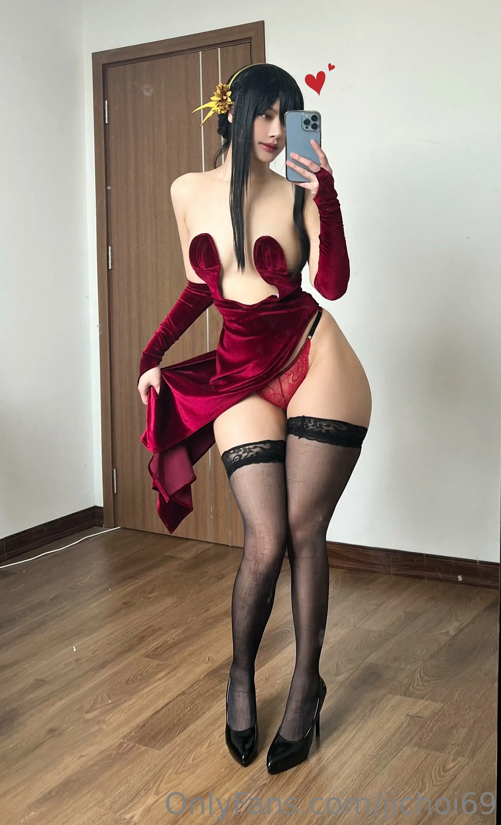 Choi Ji Yun NO.040 Yor Forger Red Drees [61P／662MB] - 第5张