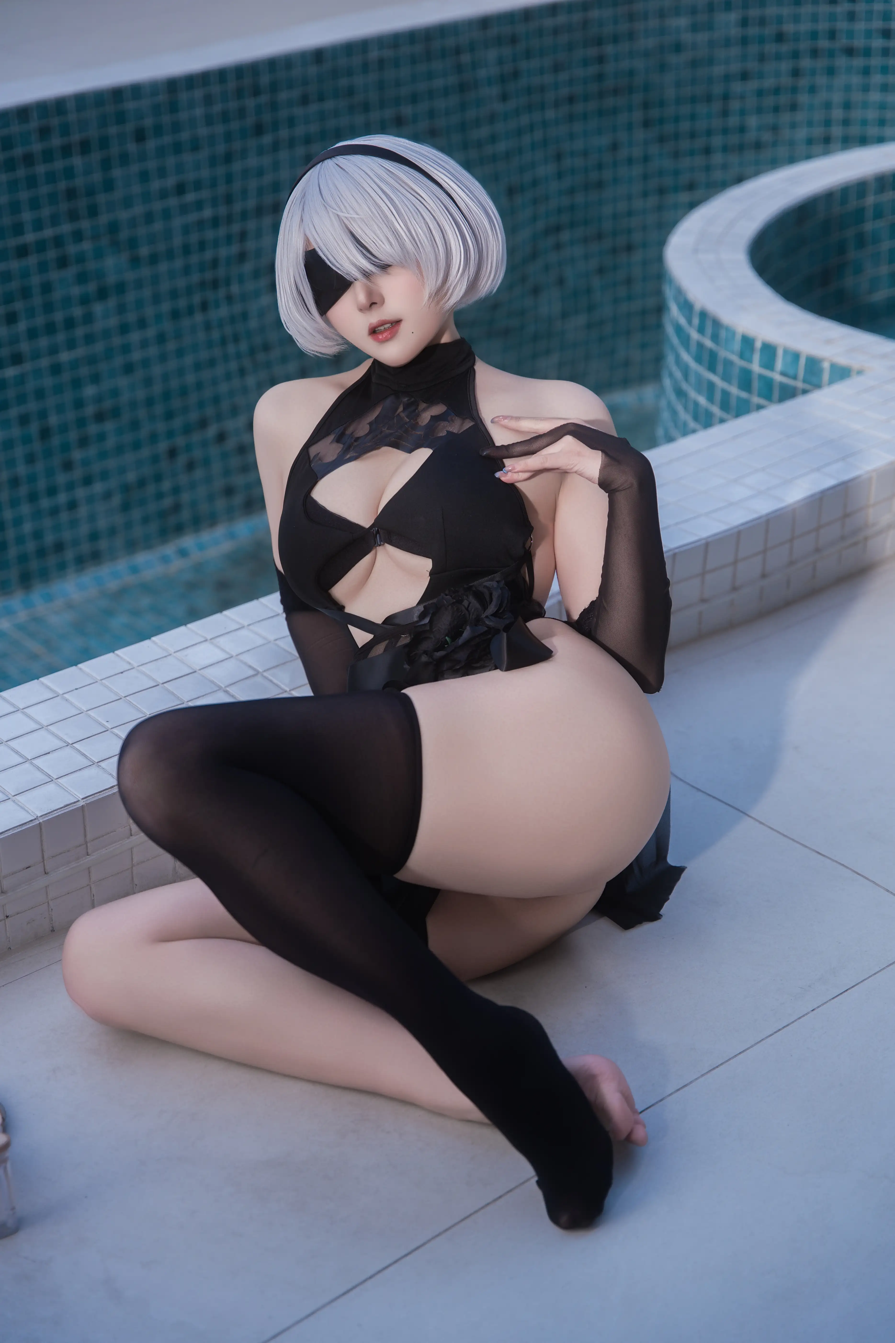 Natsuko夏夏子 NO.105 NIKKE×NieR 2B水着 [83P 706M] - 第2张