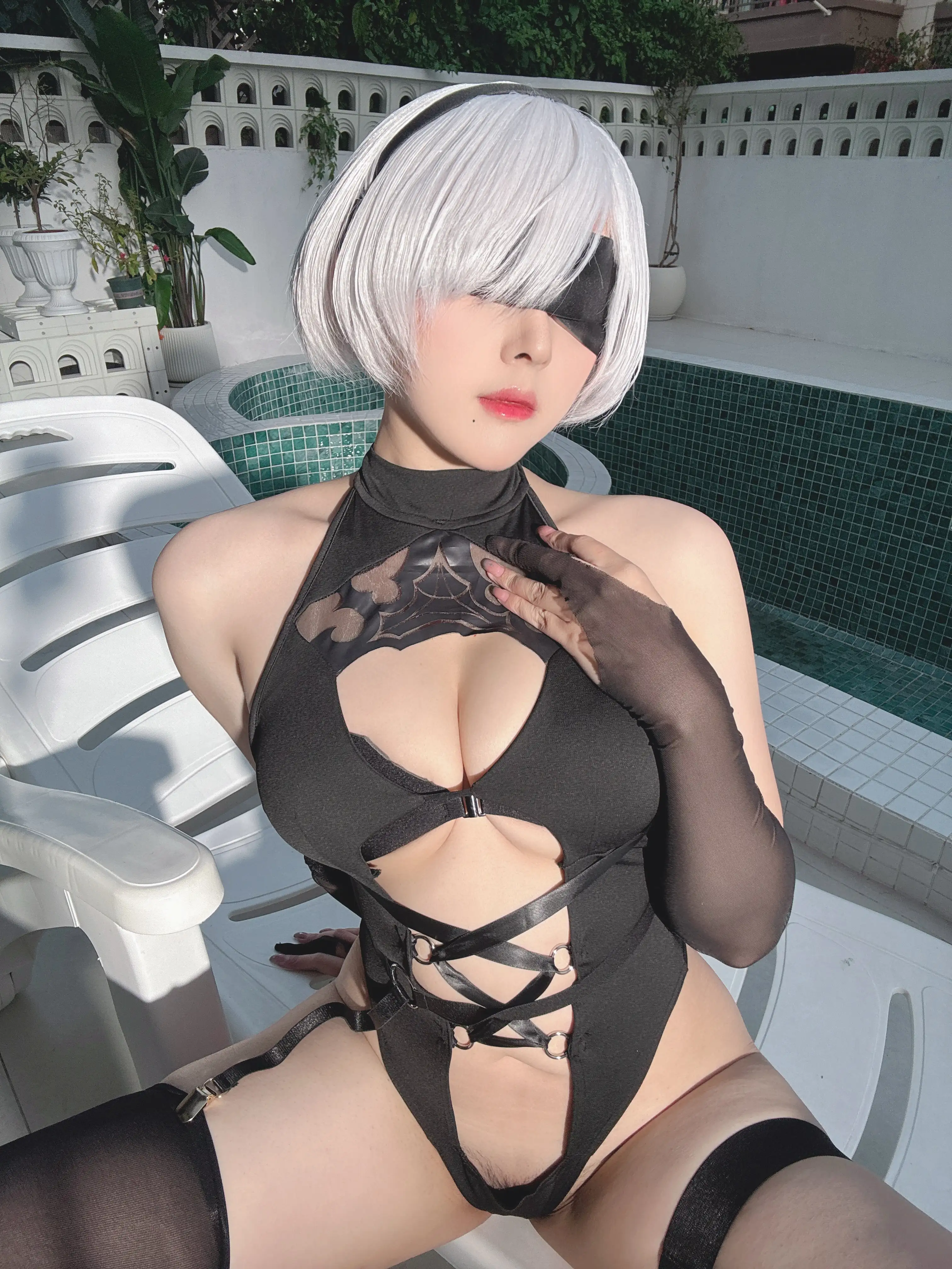 Natsuko夏夏子 NO.105 NIKKE×NieR 2B水着 [83P 706M] - 第5张