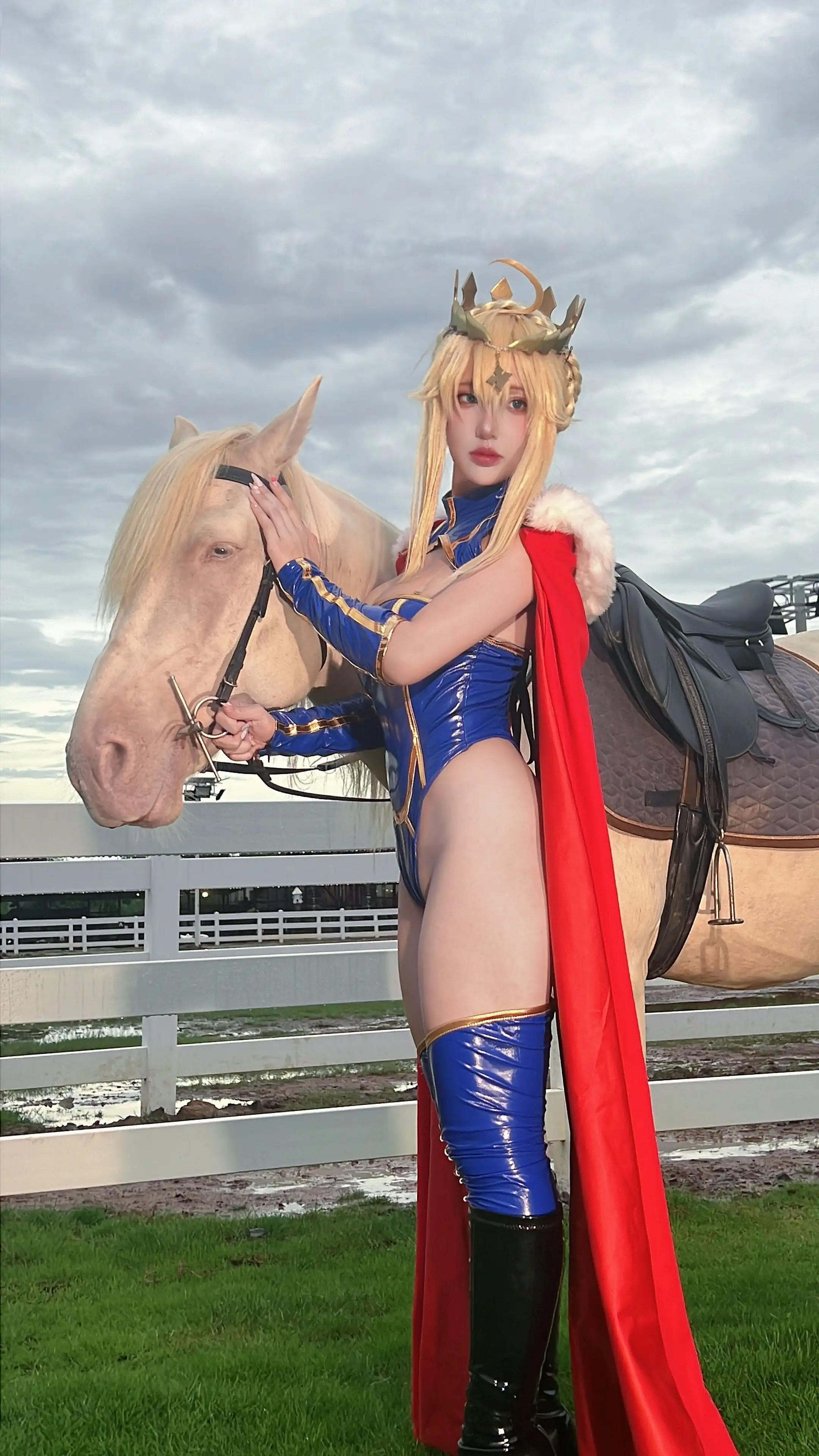 Puy Puy NO.007 プィプィ (Puypuychan) cosplay Artoria Lancer FateGrand Order [180P22V 496MB] - 第1张
