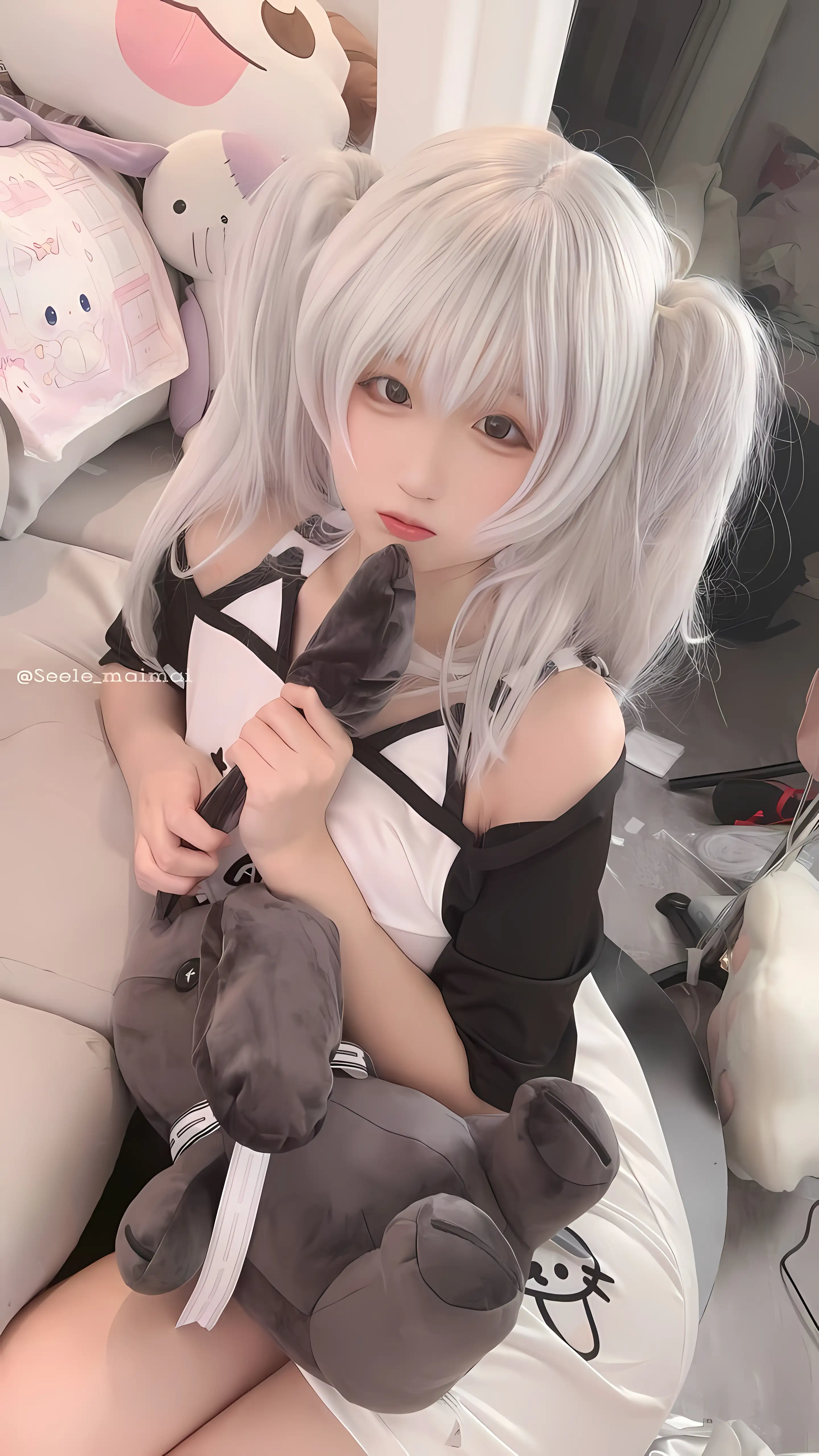 Seele麦麦 NO.021 白色双马尾 [16P 77M] - 第2张