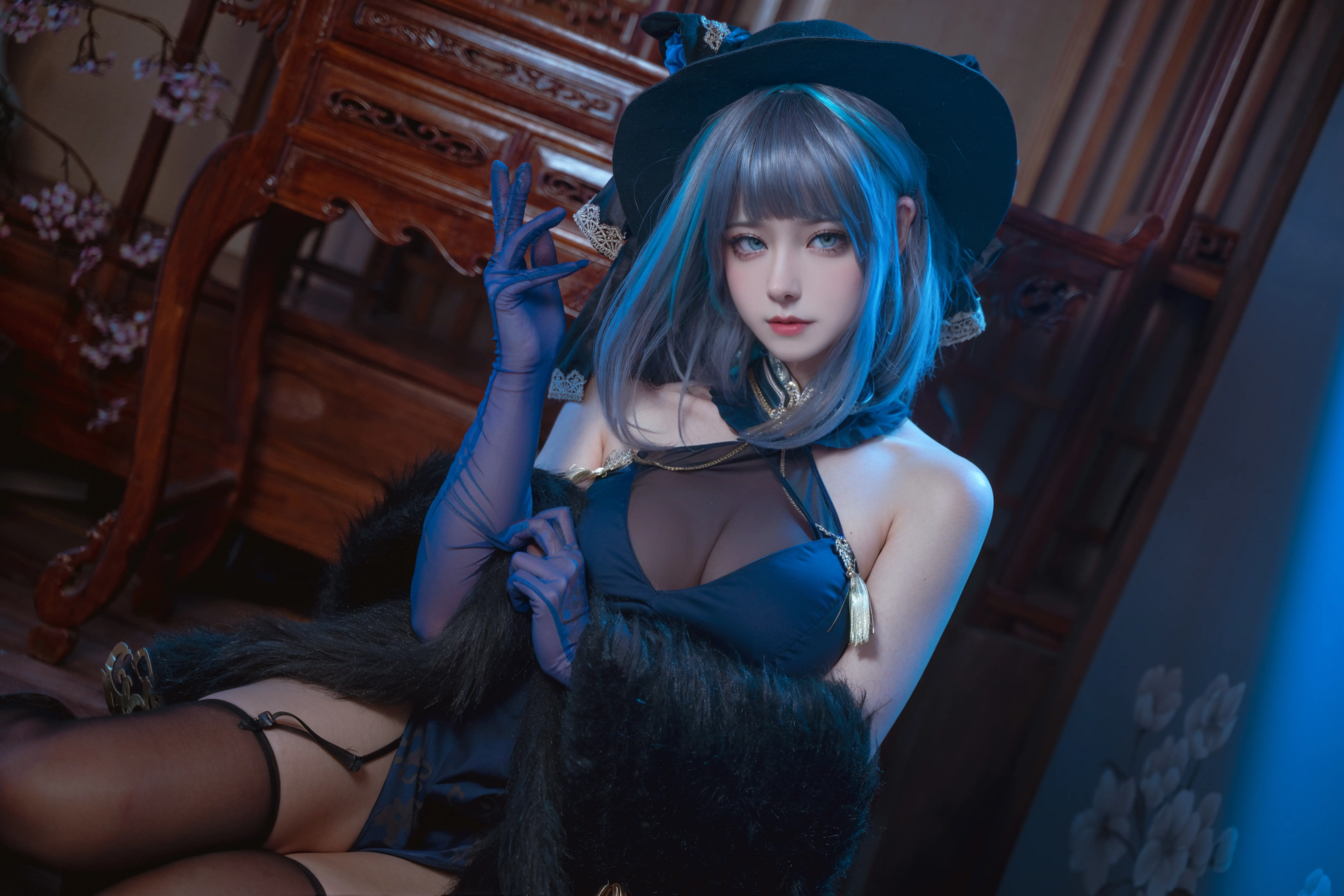 Seya-狮砸 NO.036 碧蓝航线 柴郡 旗袍 [12P 140MB] - 第2张
