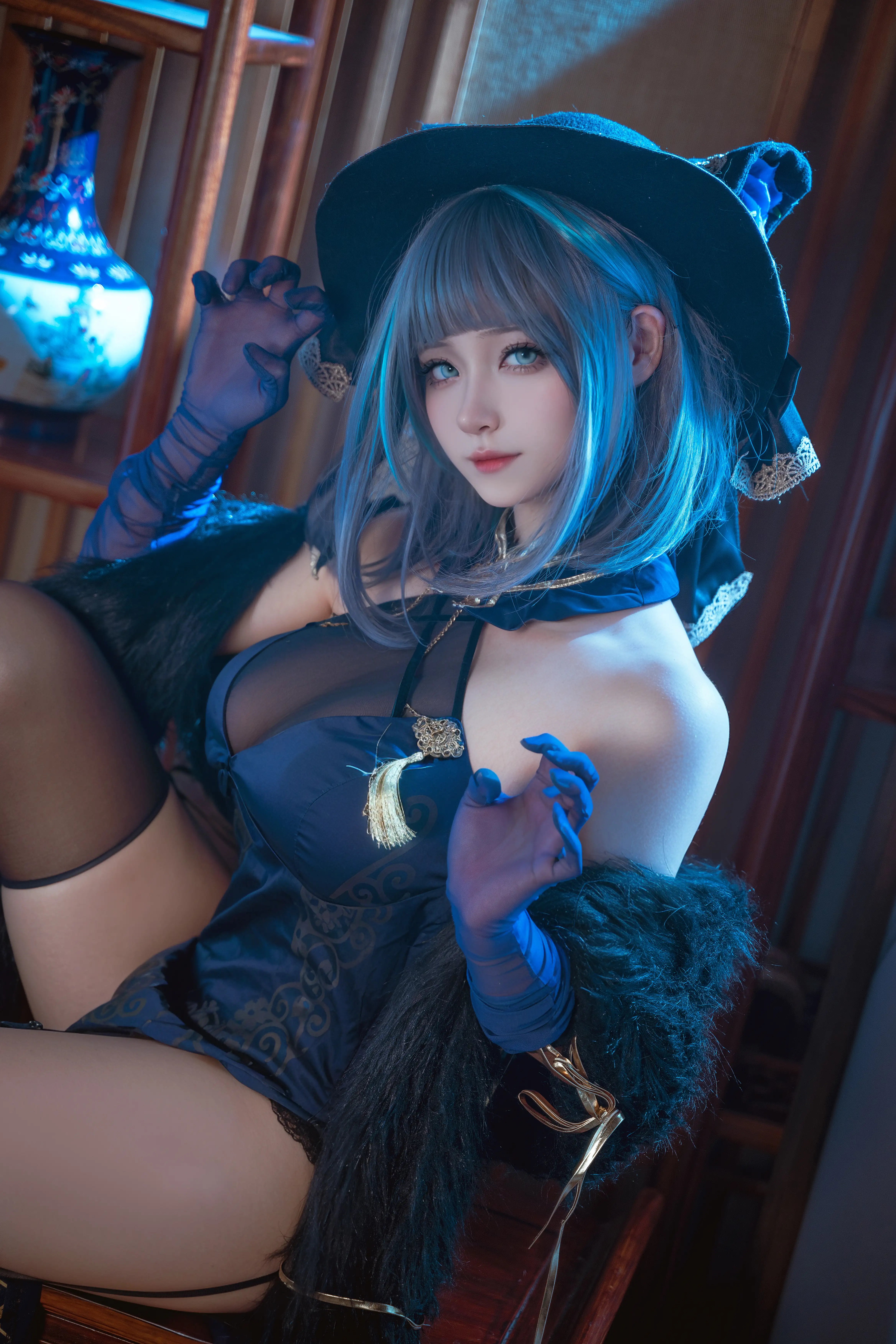 Seya-狮砸 NO.036 碧蓝航线 柴郡 旗袍 [12P 140MB] - 第6张