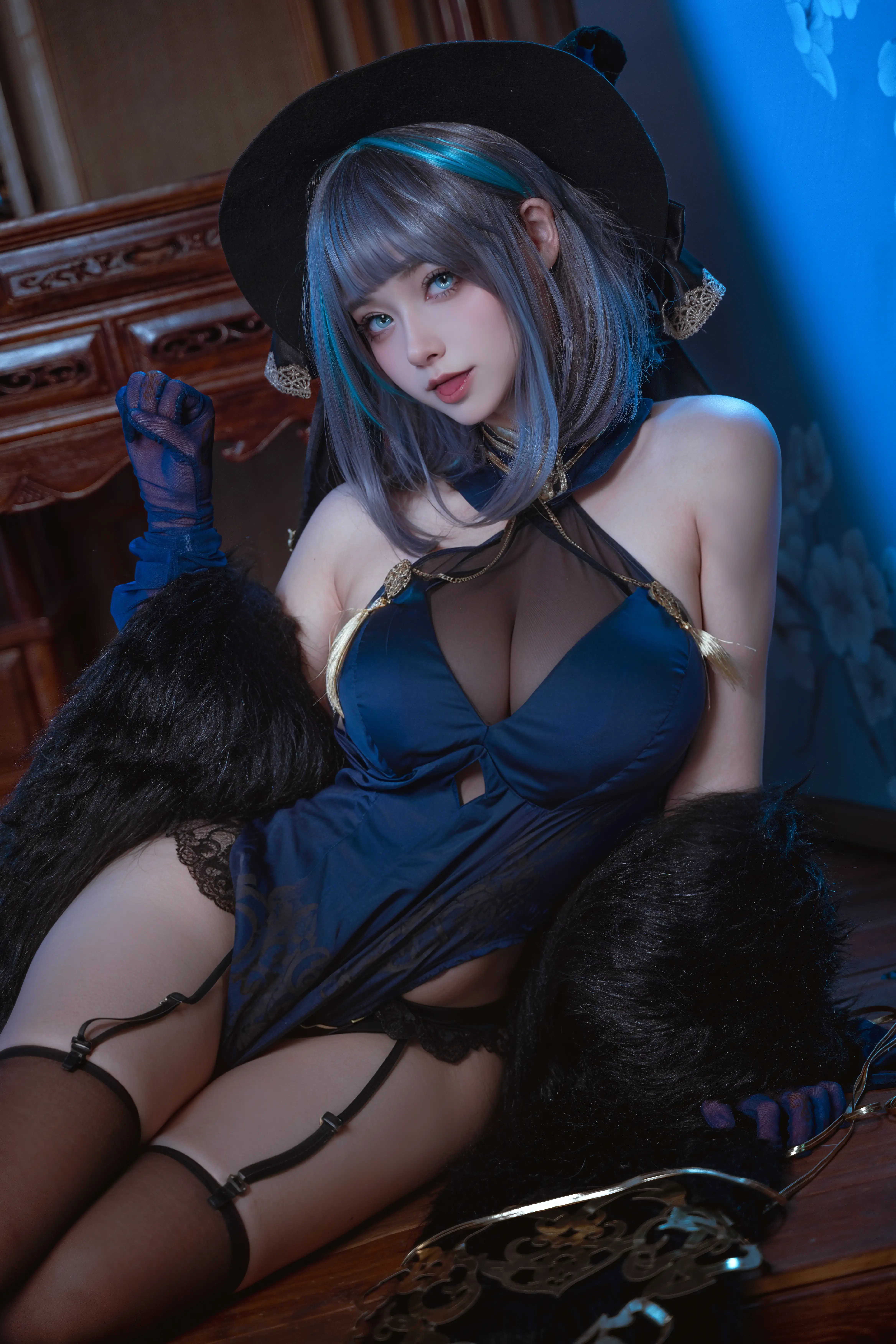 Seya-狮砸 NO.036 碧蓝航线 柴郡 旗袍 [12P 140MB] - 第8张