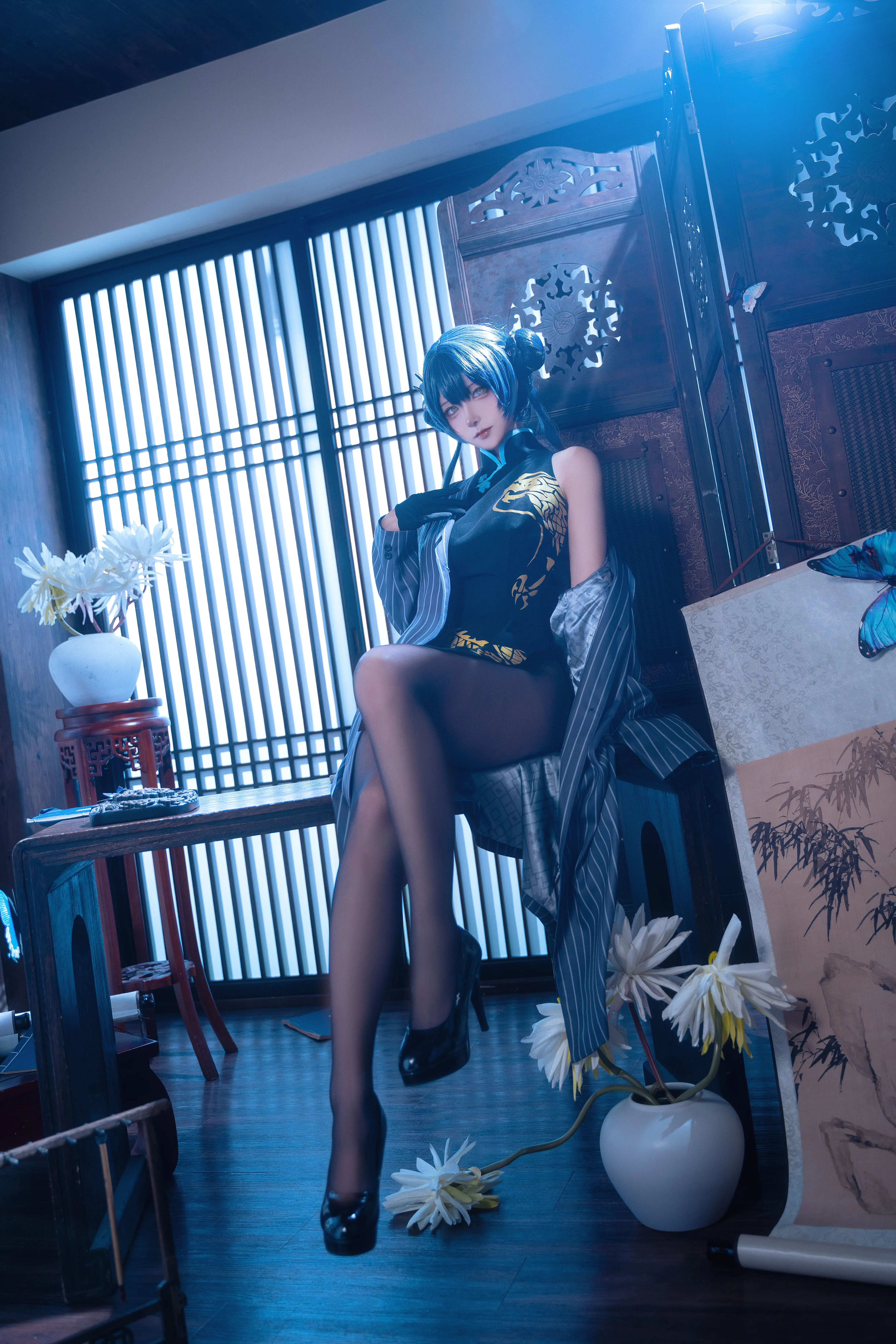 Seya-狮砸 NO.039 蔚蓝档案 妃咲 旗袍[12P 138M] - 第1张
