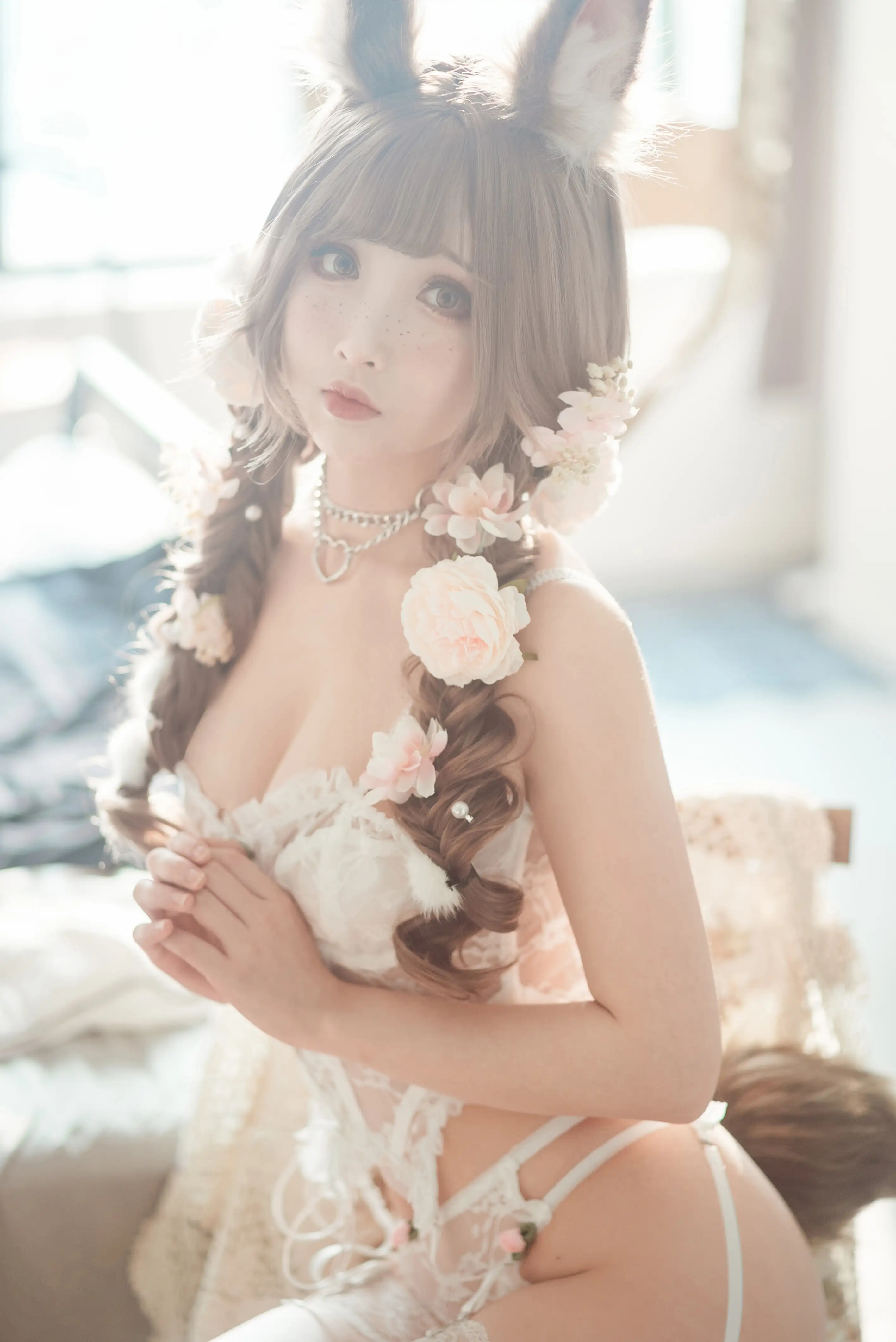 rioko凉凉子 NO.068 花涧兔 [44P8V-0.99GB] - 第1张