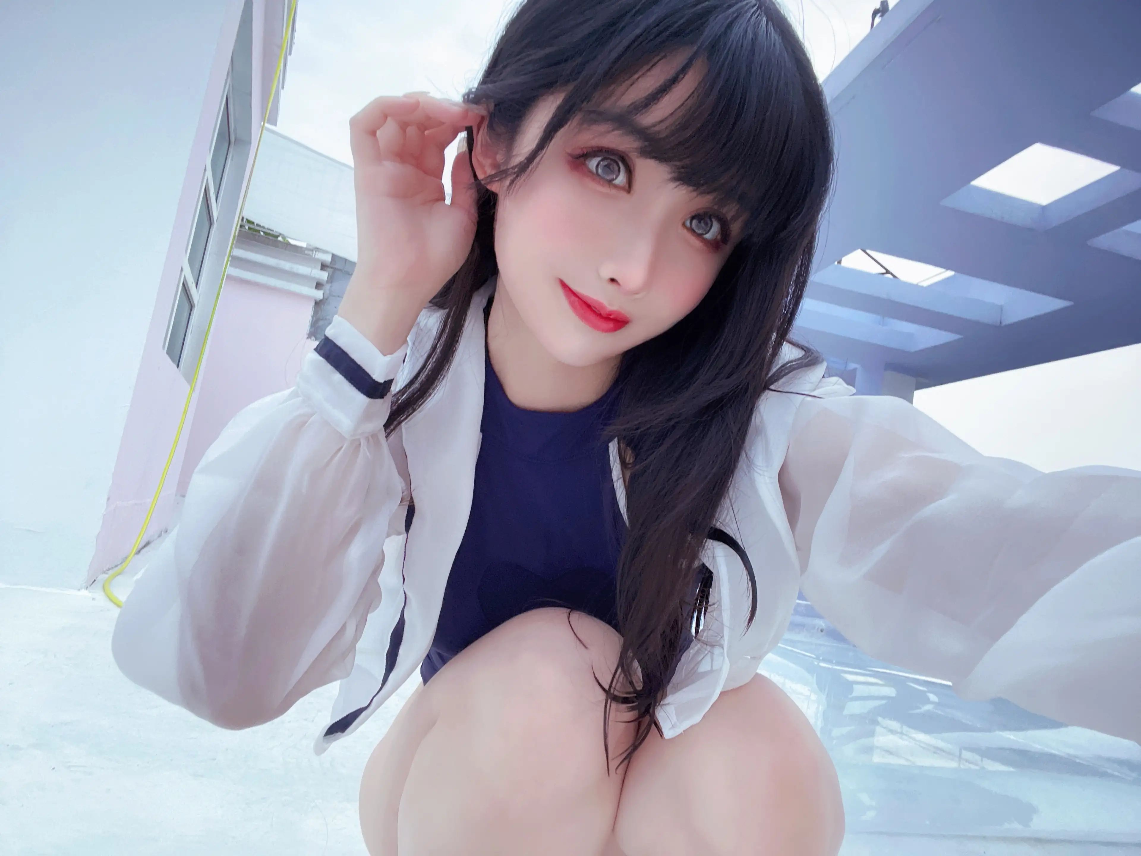 rioko凉凉子 NO.072 天台竞泳 [50P1V-247MB] - 第6张