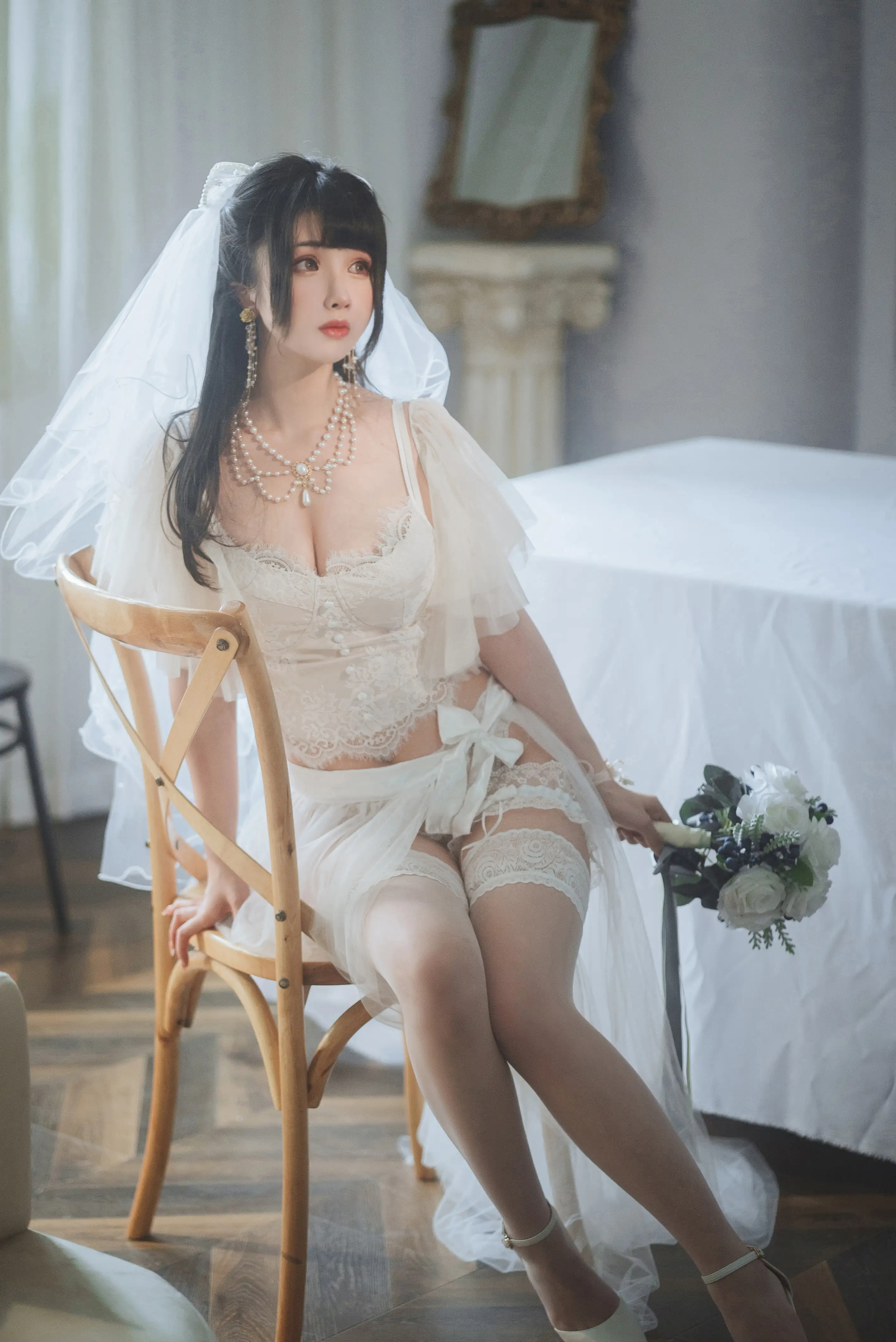 rioko凉凉子 NO.073 透明婚纱 [39P-204MB] - 第2张