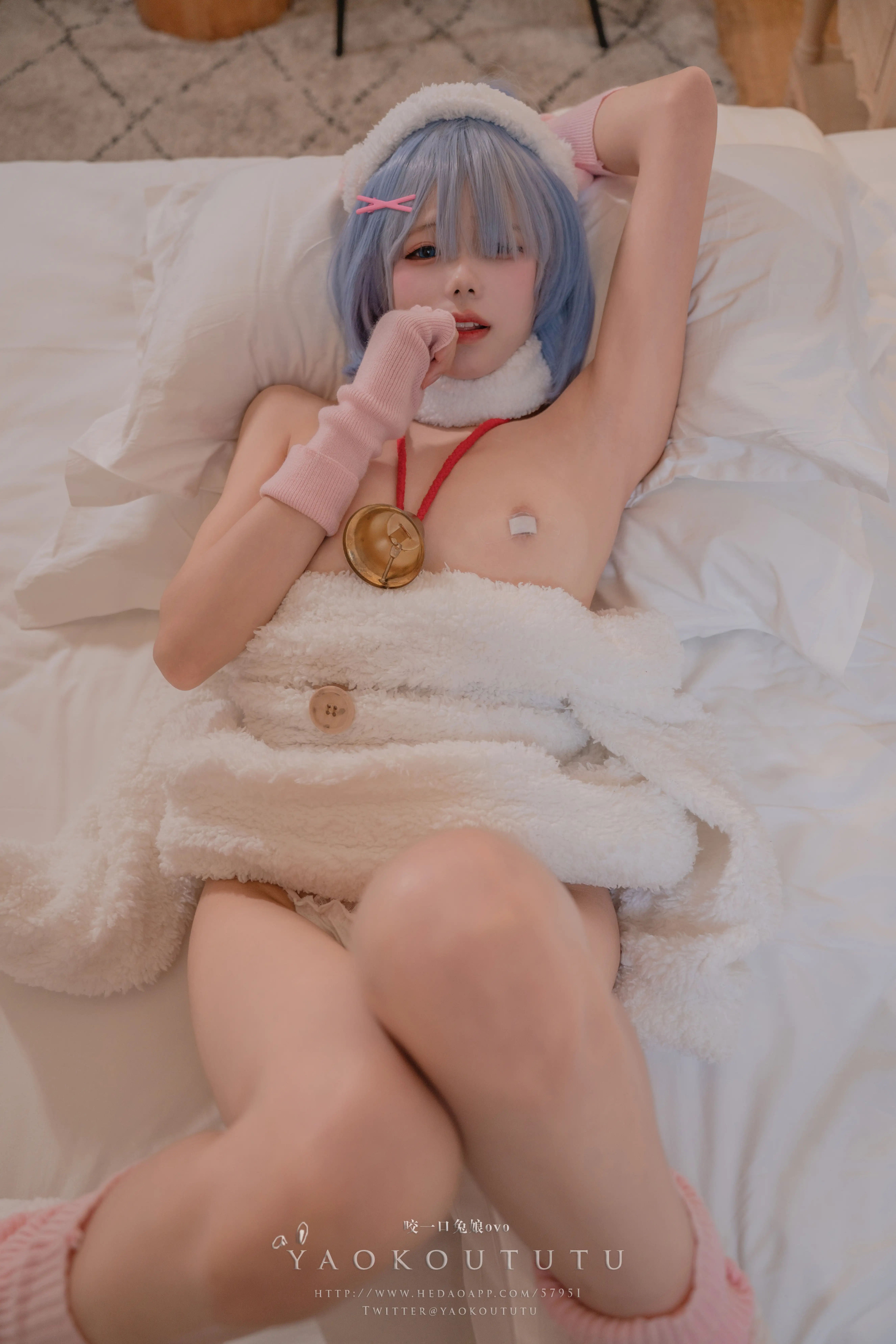 咬一口兔娘(黏黏团子兔) – NO.038 T3特典 蕾姆咩咩 [53P-570M] - 第3张