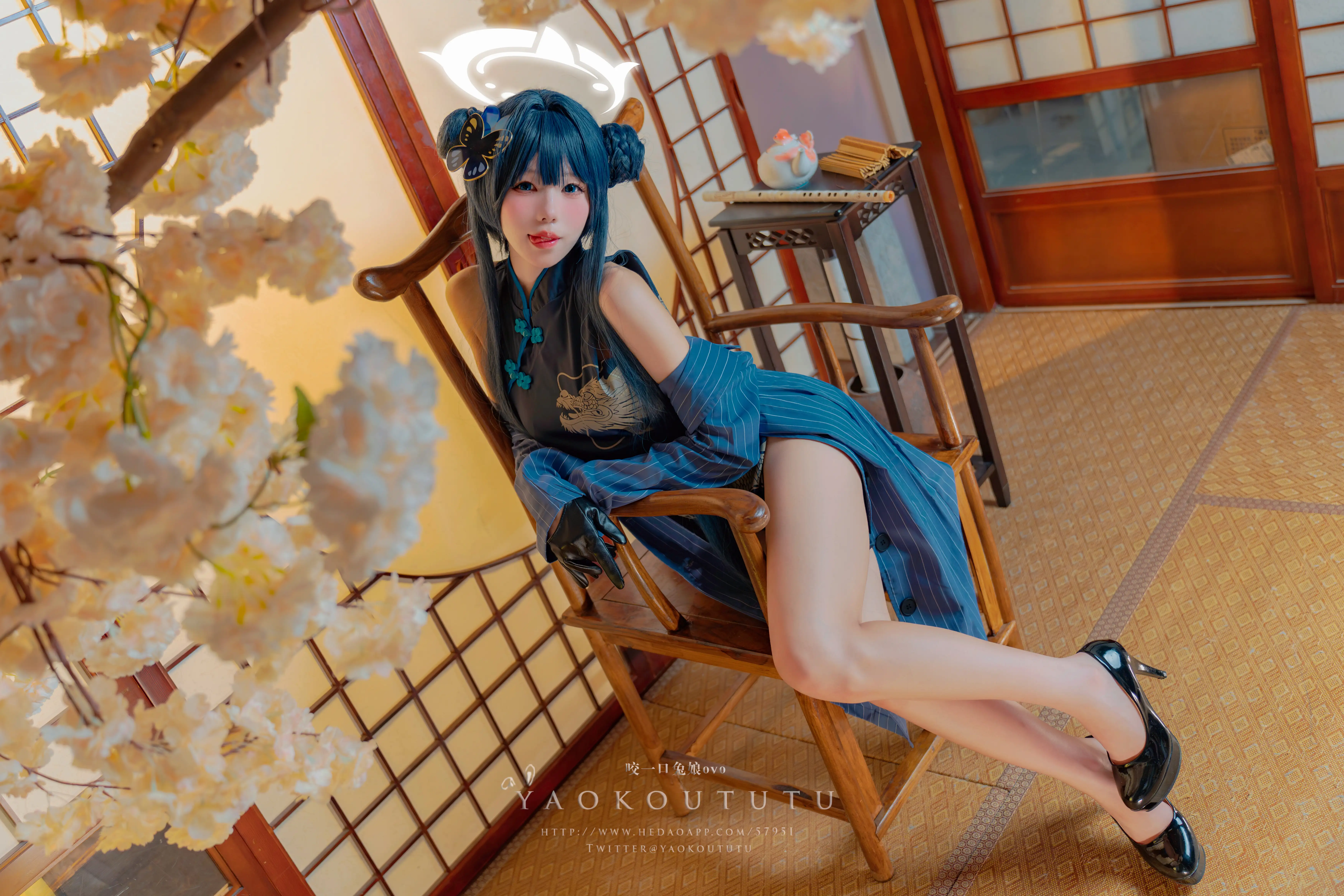 咬一口兔娘(黏黏团子兔) – NO.081 九月订阅 碧蓝档案·妃咲&胭脂[85P-1V-1.72G] - 第4张