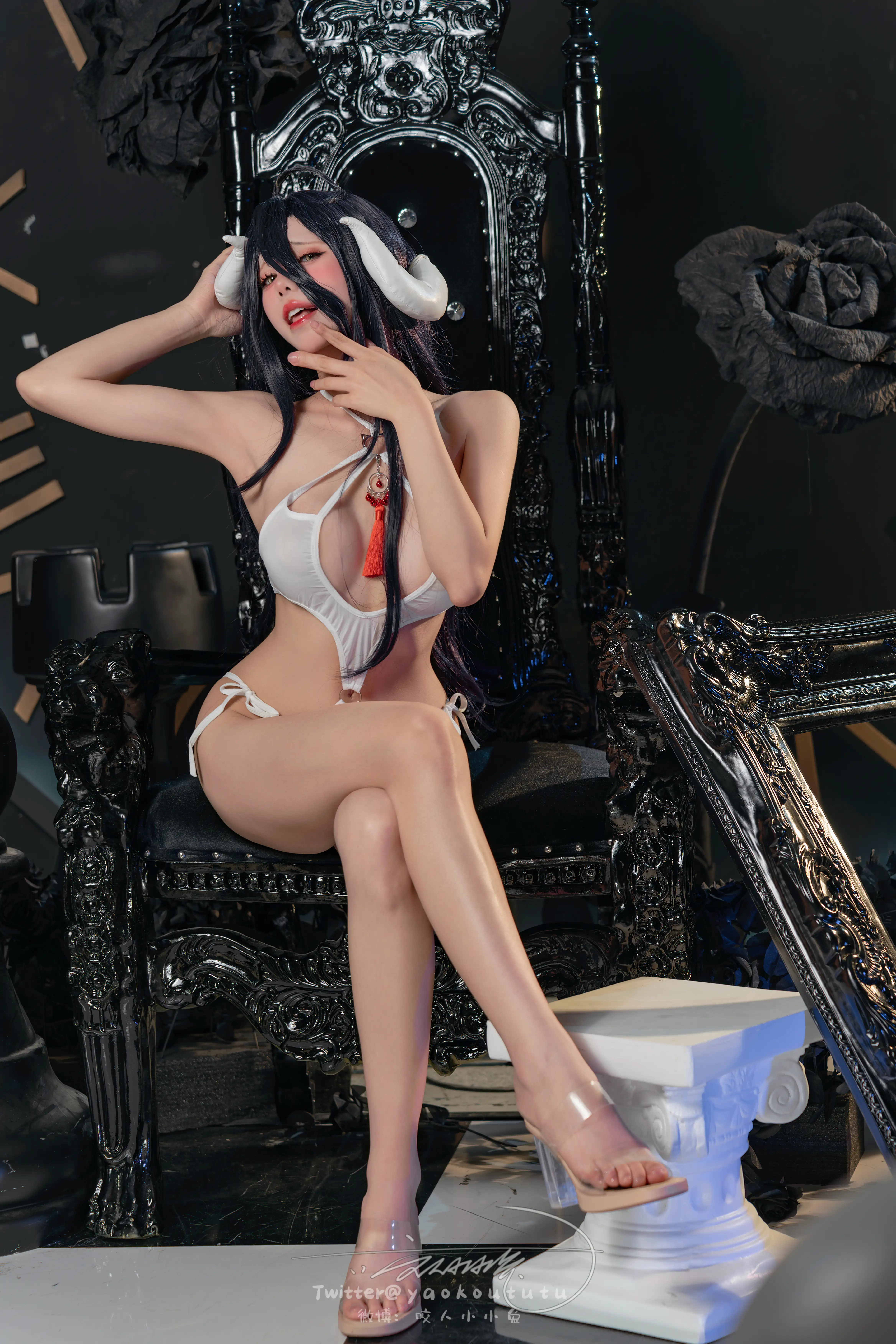 咬一口兔娘(黏黏团子兔) – NO.119 魅魔之耻 雅儿贝德&Tell me[73P-1V-1.14G] - 第5张