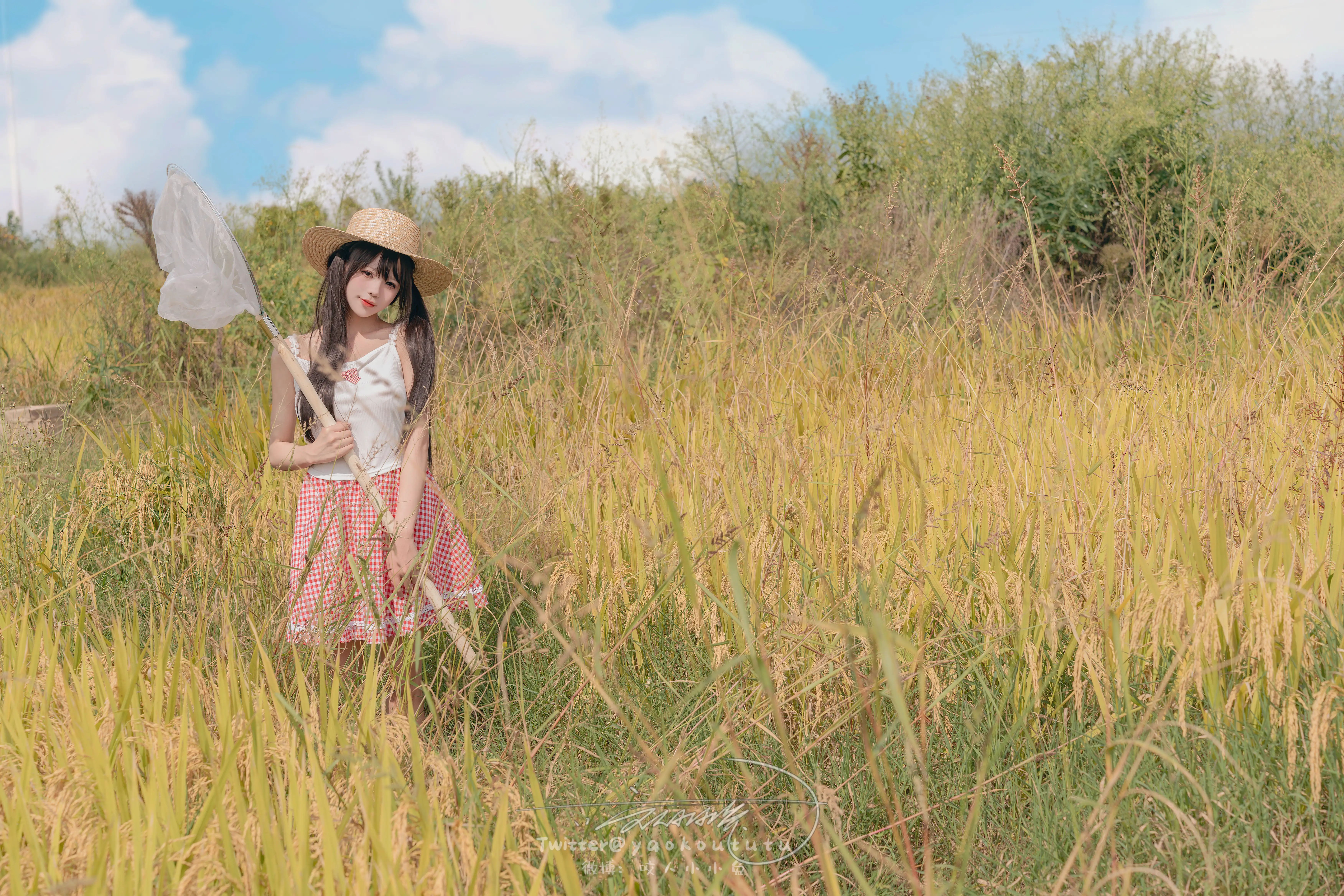 咬一口兔娘(黏黏团子兔) – NO.123 24.1月 稻香 盛夏好声音[71P-1V-992M] - 第3张