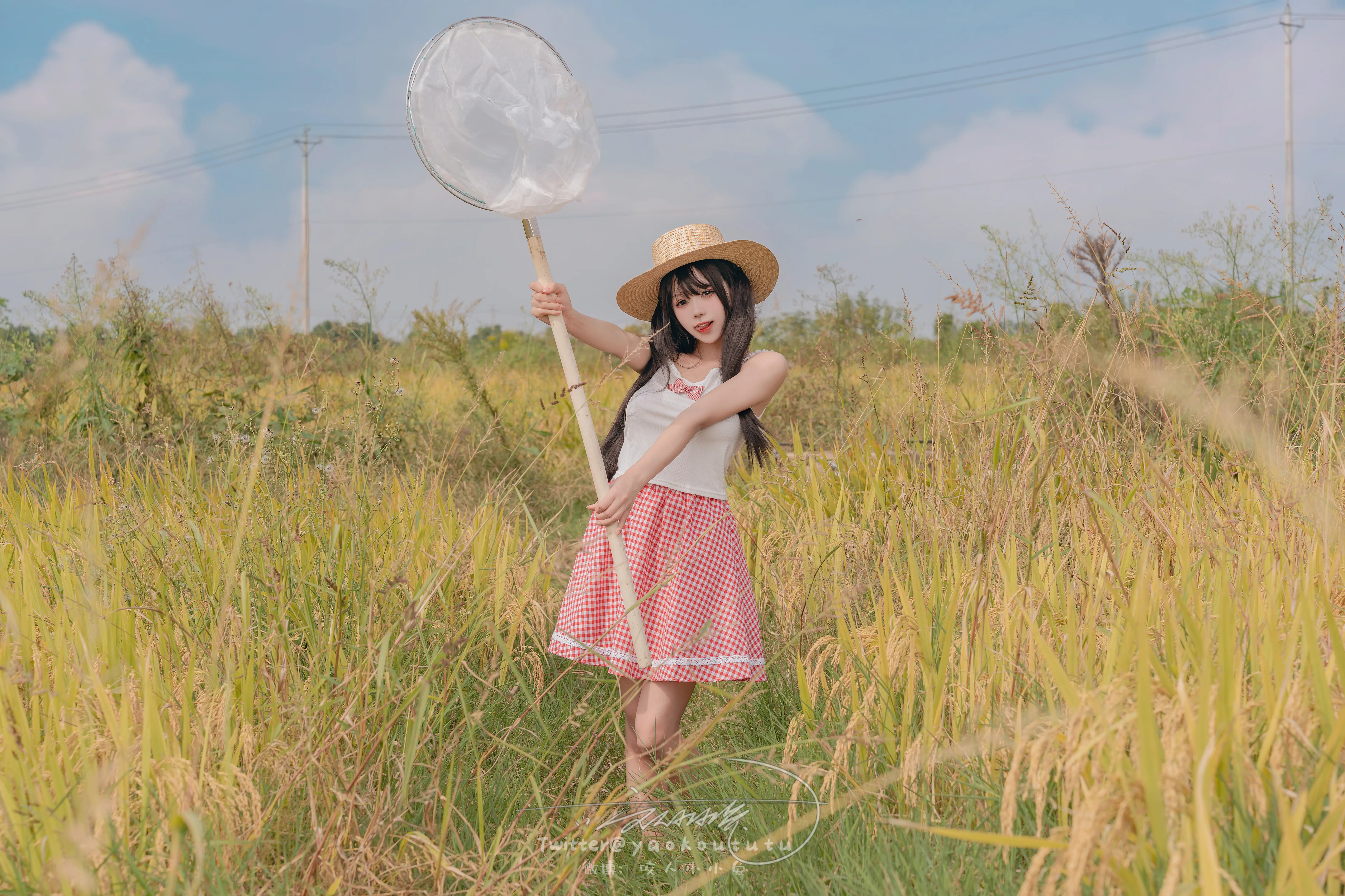 咬一口兔娘(黏黏团子兔) – NO.123 24.1月 稻香 盛夏好声音[71P-1V-992M] - 第7张