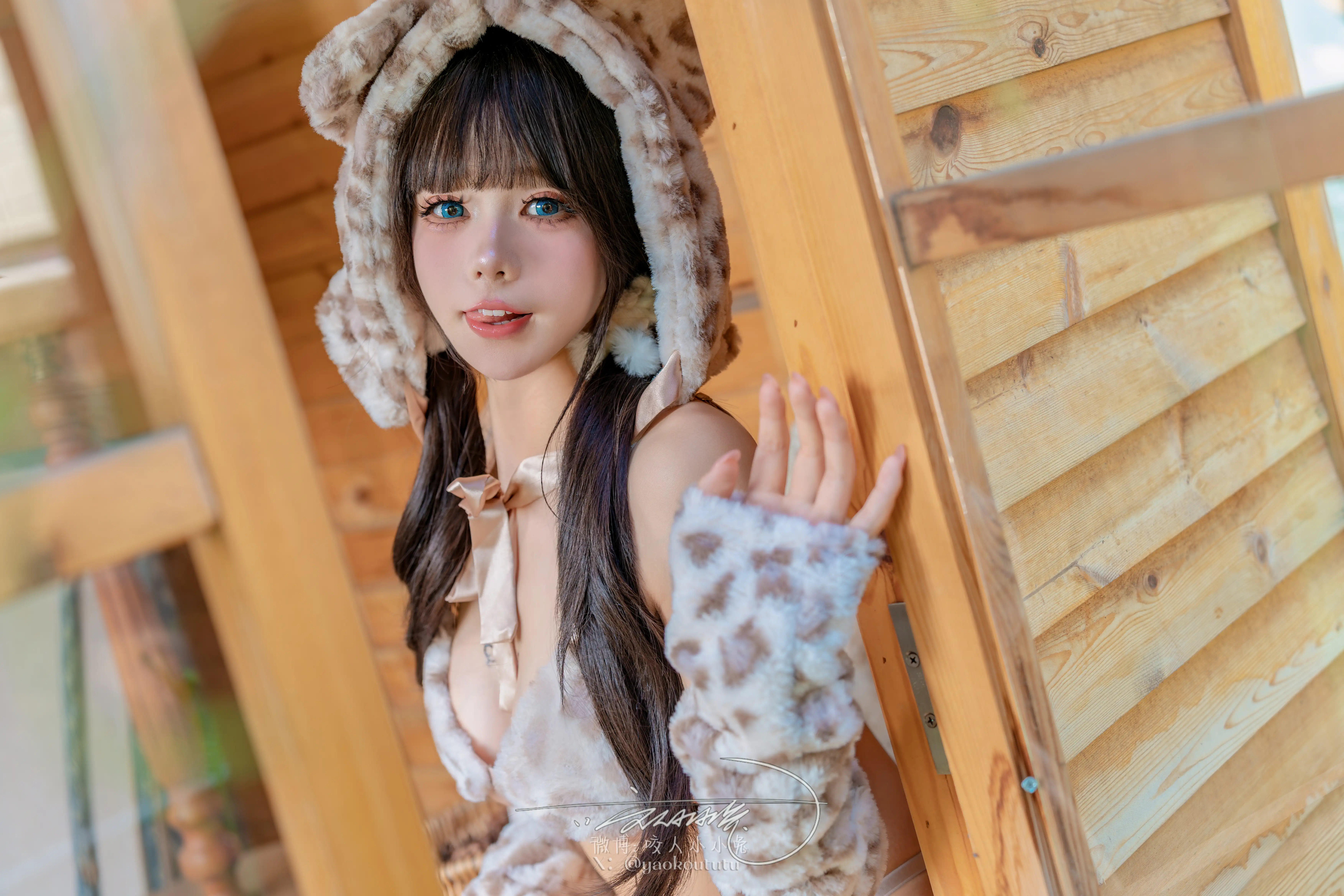 咬一口兔娘(黏黏团子兔) – NO.146 24.4月作品『豹猫嗷呜』[72P1V-1.56G] - 第4张