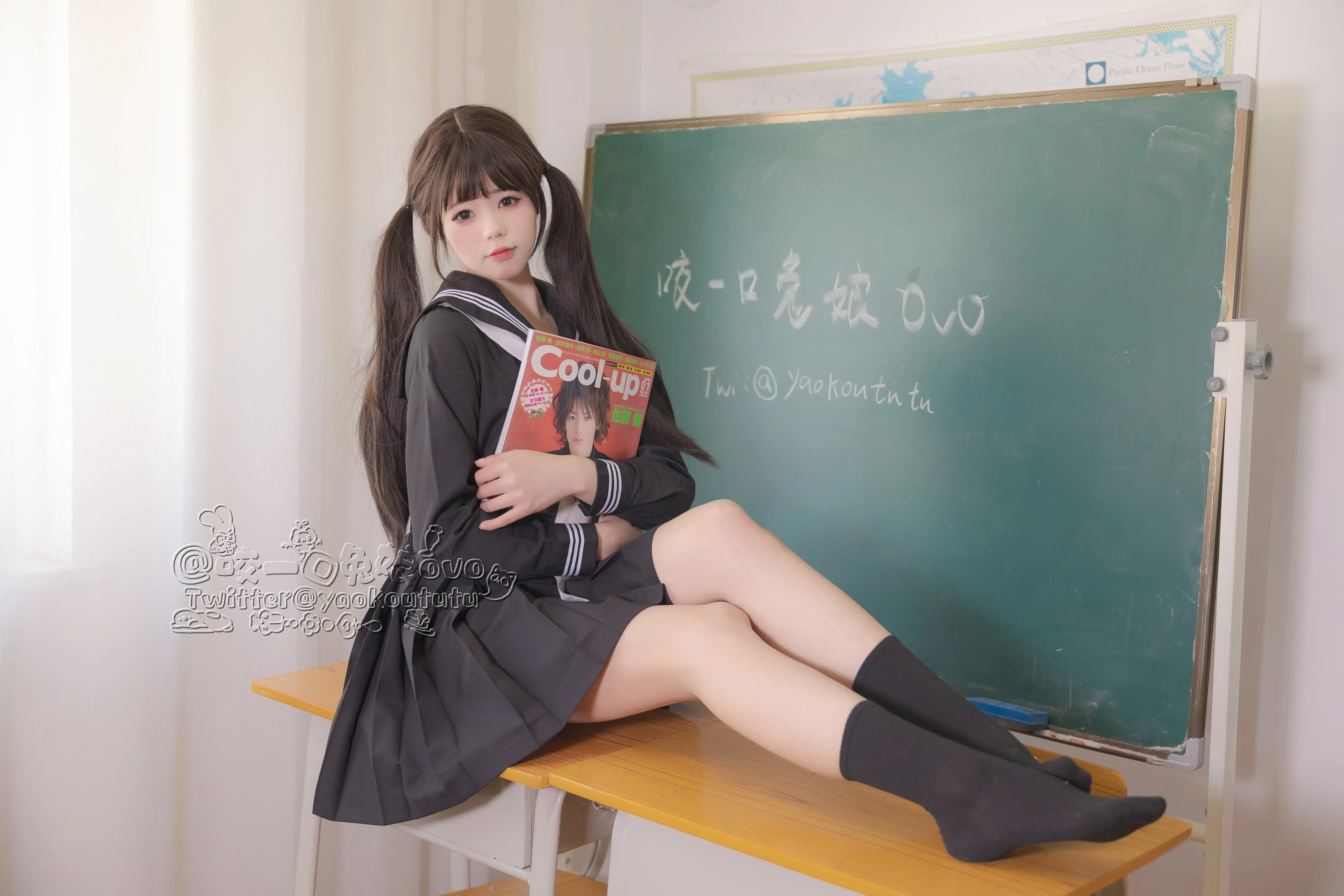 咬一口兔娘(黏黏团子兔) - NO.001 放课后[54P1V-664M] - 第3张