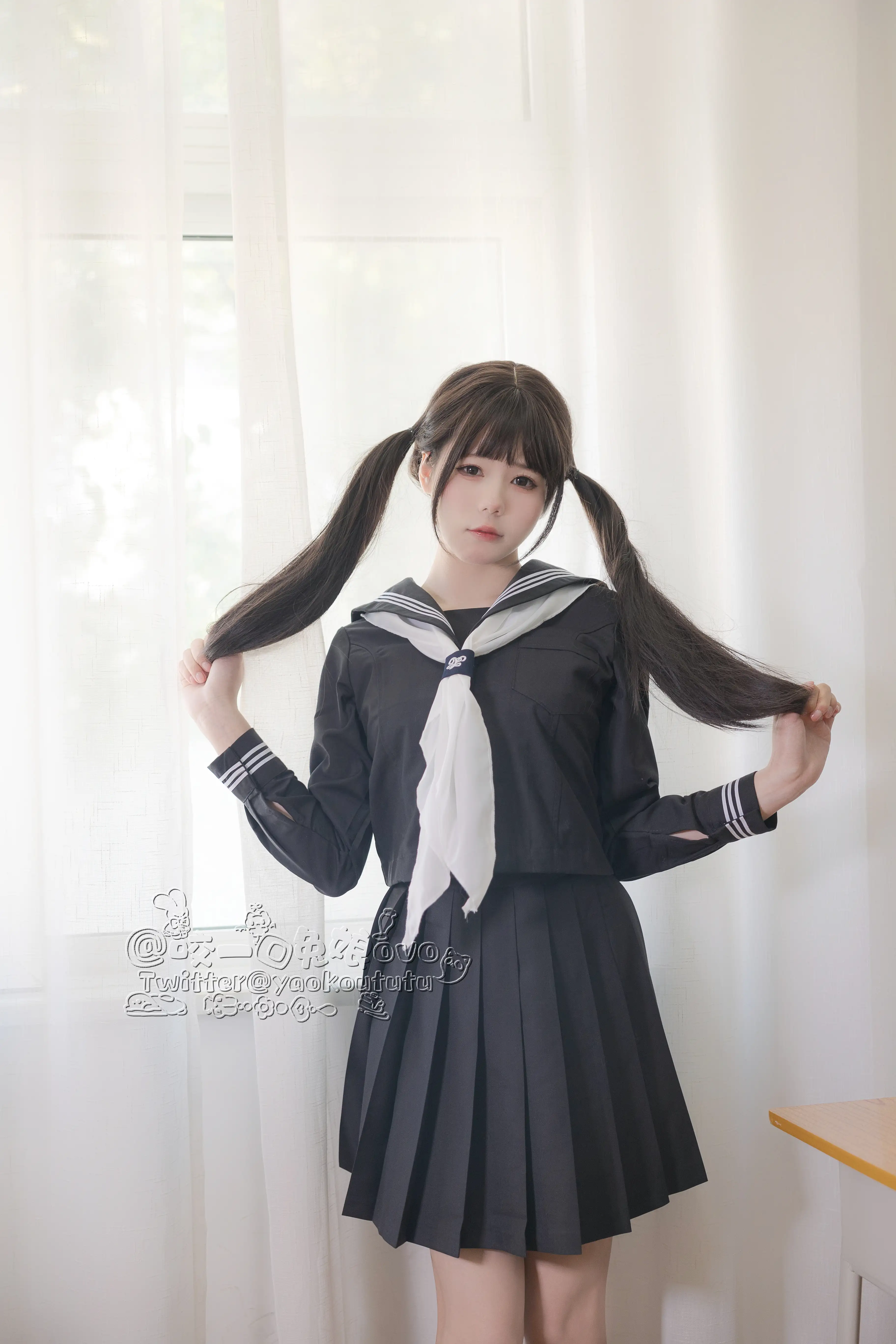 咬一口兔娘(黏黏团子兔) - NO.001 放课后[54P1V-664M] - 第5张