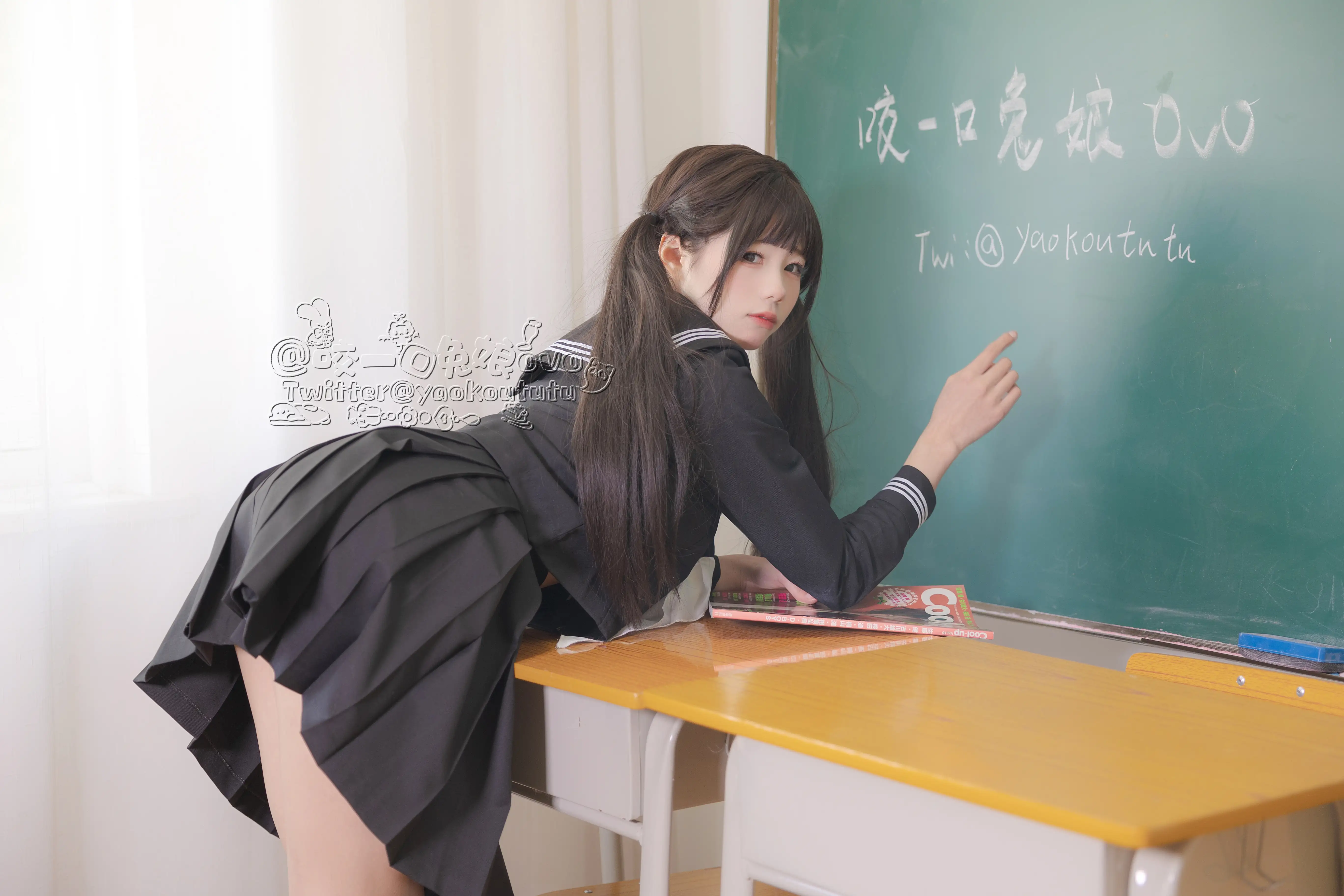 咬一口兔娘(黏黏团子兔) - NO.001 放课后[54P1V-664M] - 第7张