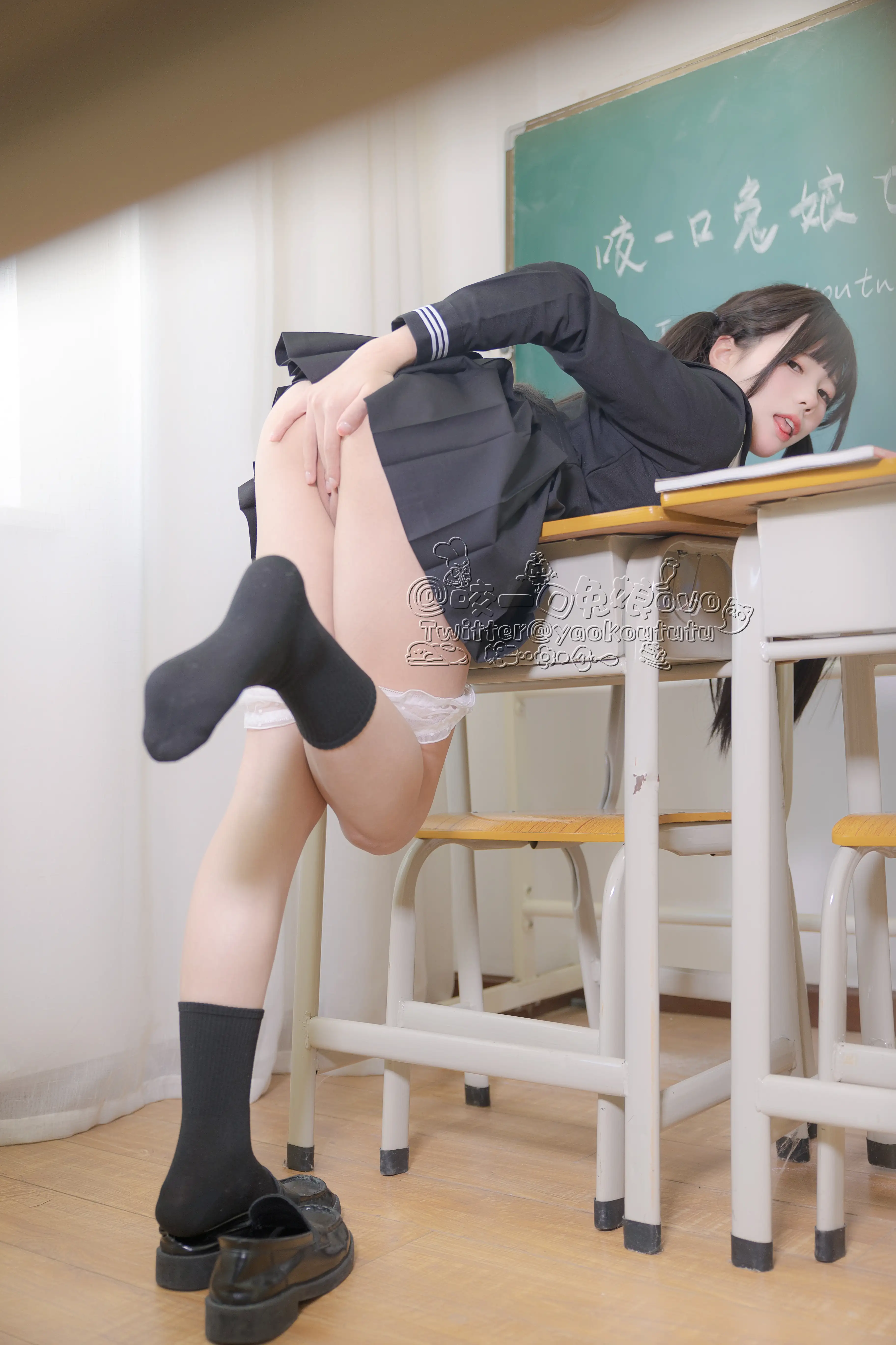 咬一口兔娘(黏黏团子兔) - NO.001 放课后[54P1V-664M] - 第8张
