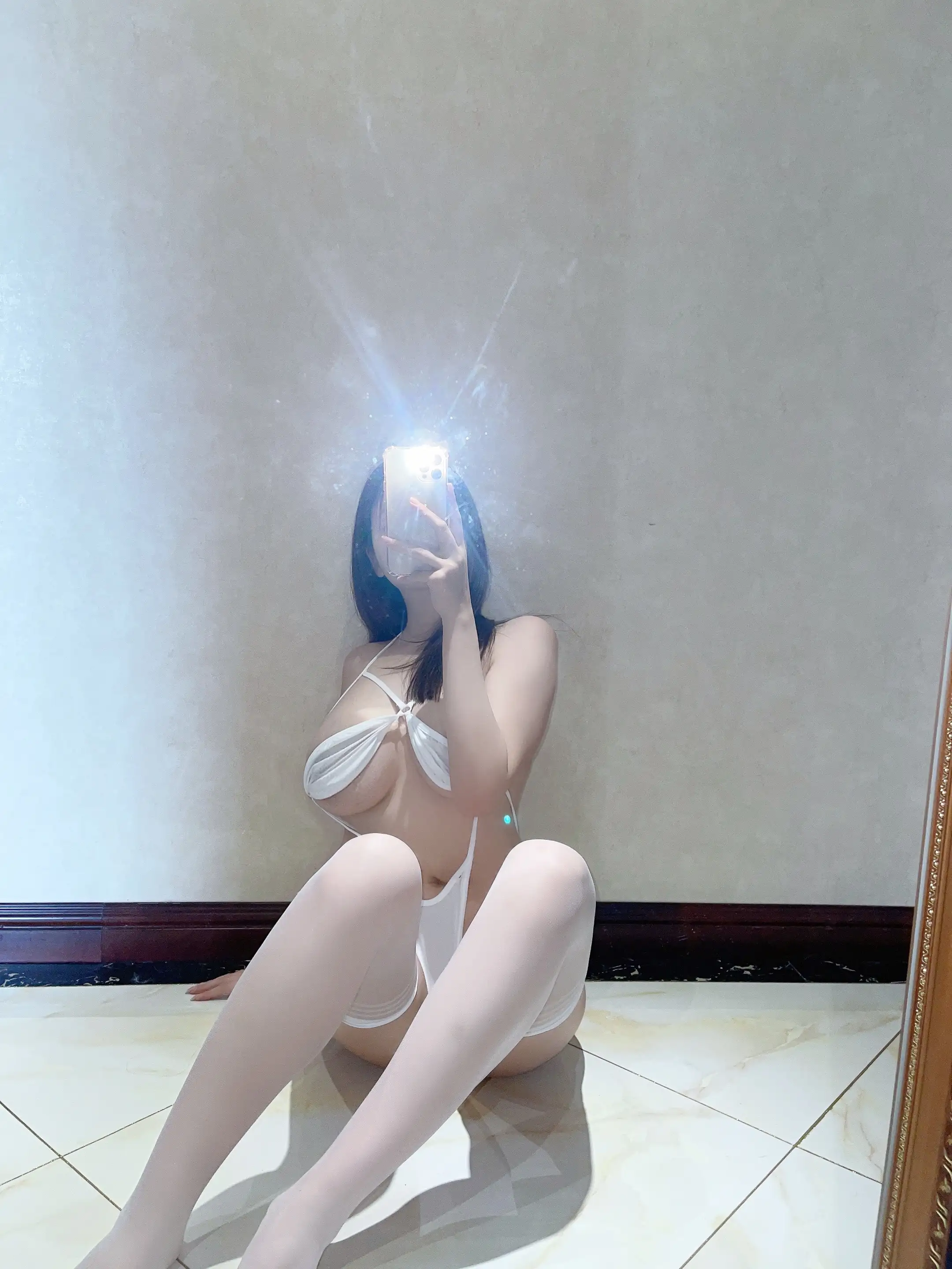 奶宝妹纸 NO.069 微密圈系列 白色 [15P+9V／677MB] - 第3张