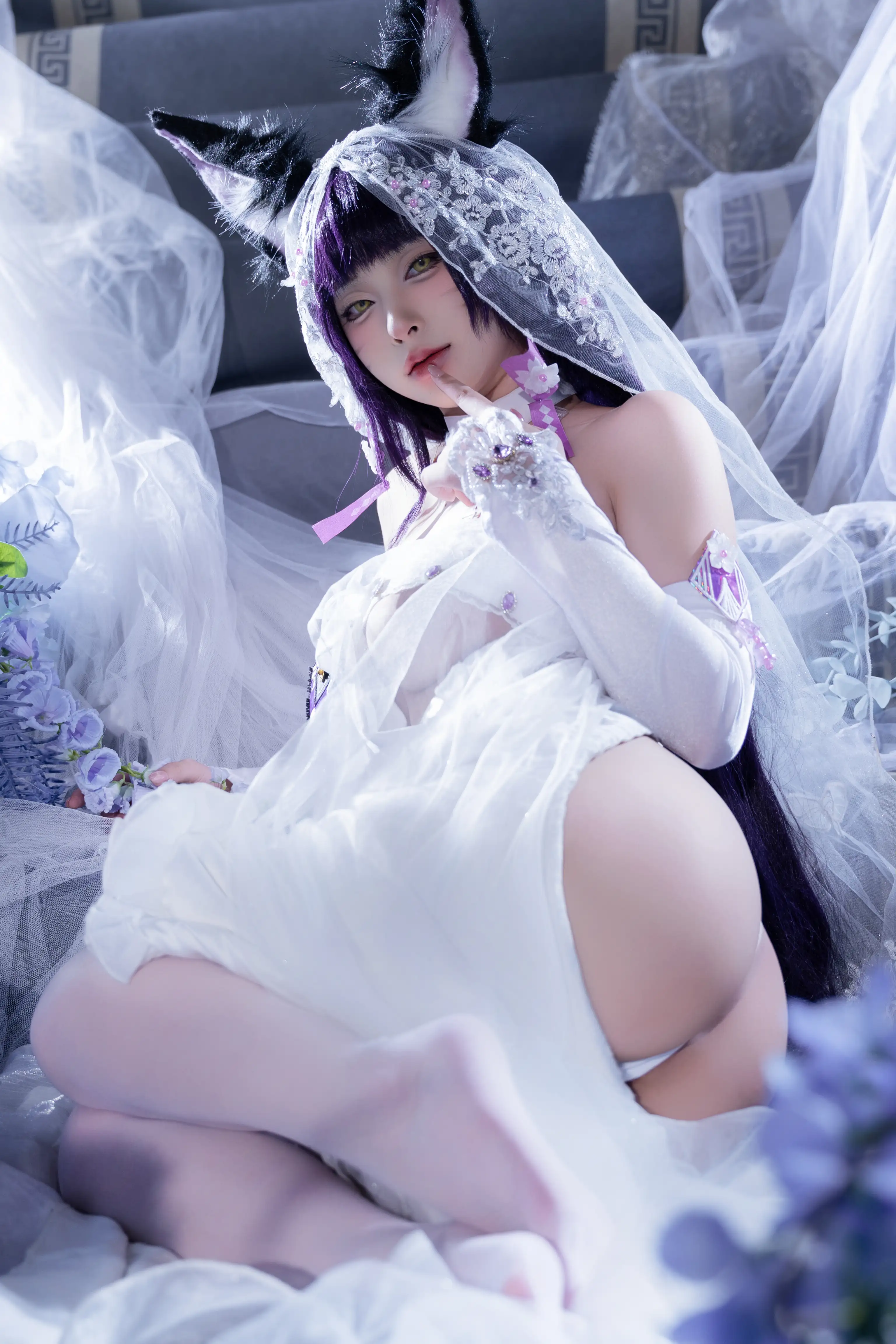 清水由乃 – NO.076 碧蓝航线 武藏 紫藤花 [51P1V-638MB] - 第2张