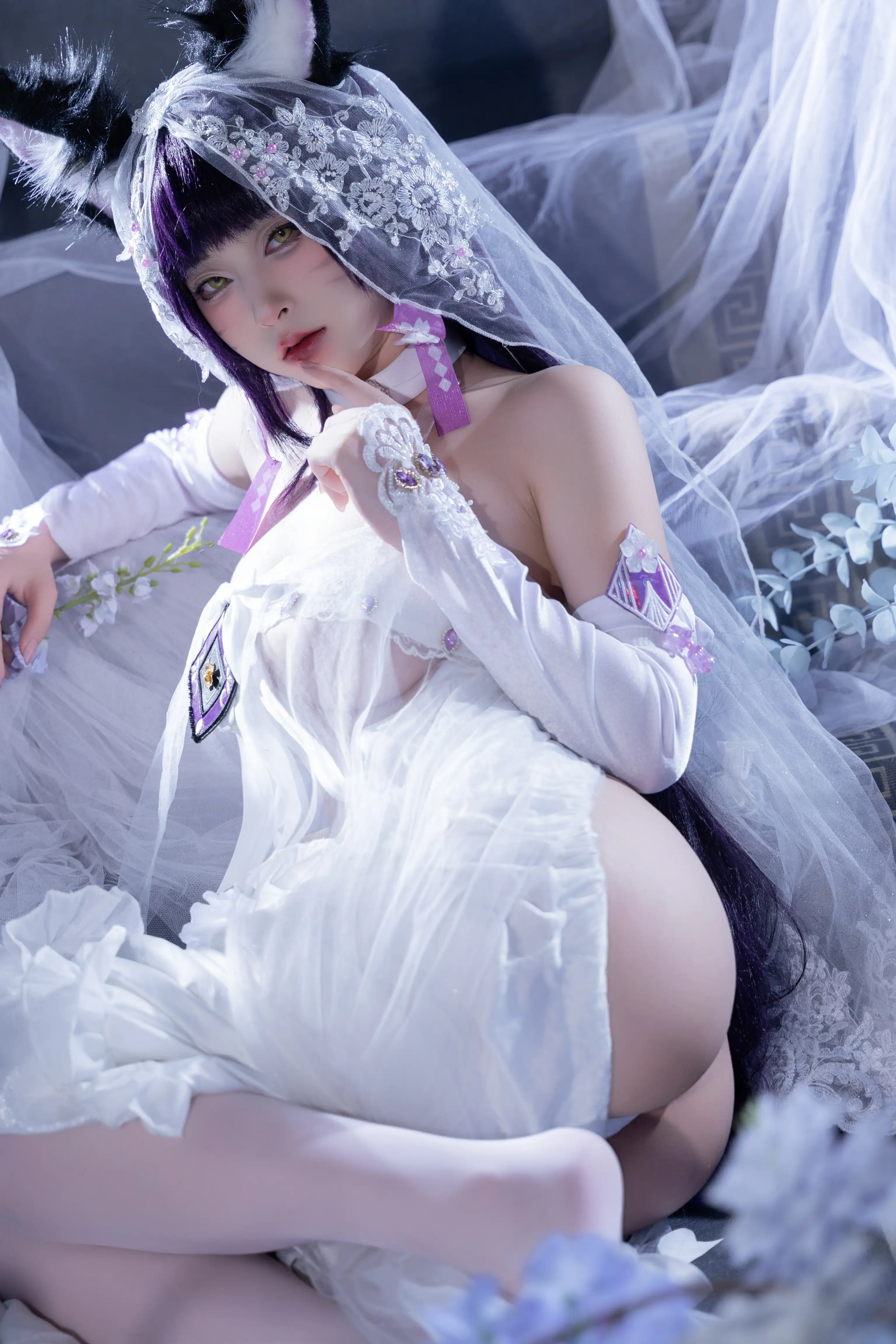 清水由乃 – NO.076 碧蓝航线 武藏 紫藤花 [51P1V-638MB] - 第3张