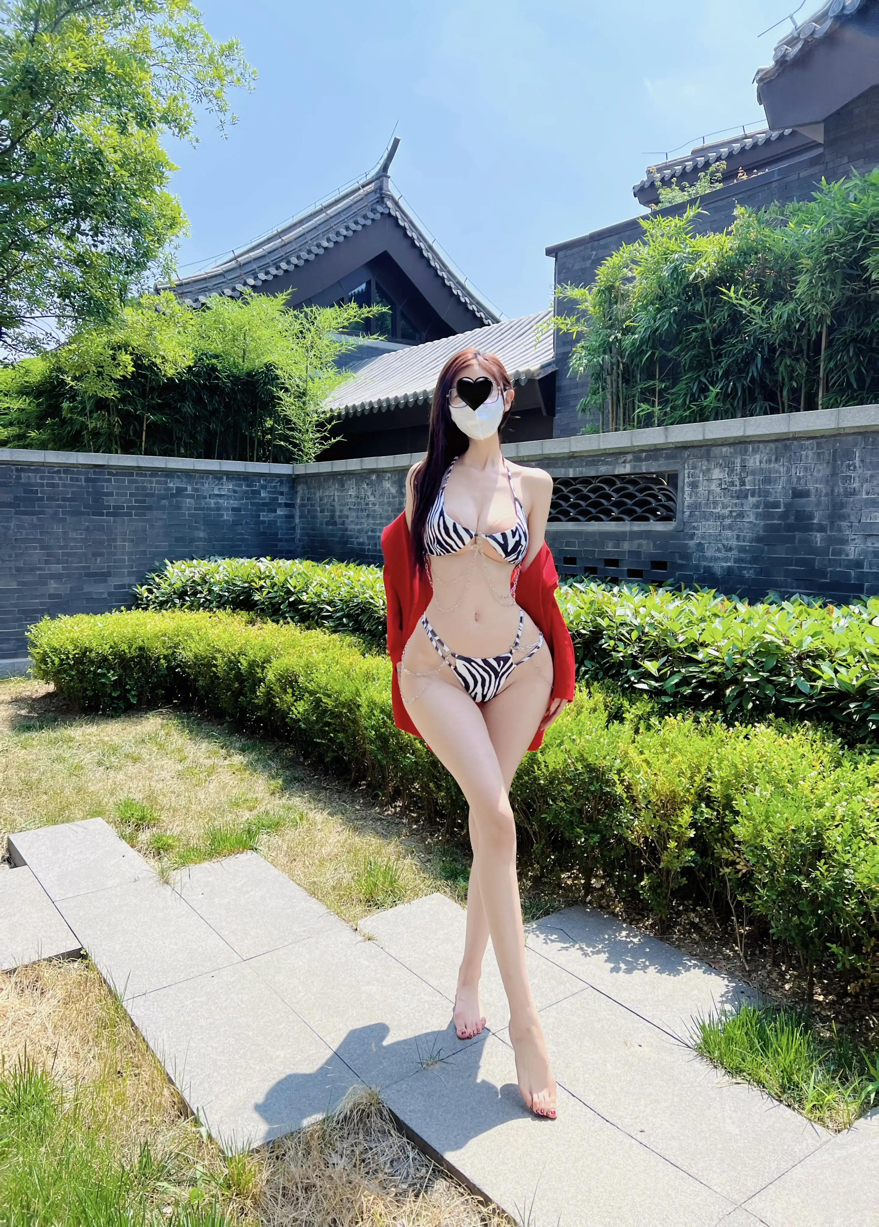 脸红Dearie NO.131 斑马纹比基尼 [29P+1V／209MB] - 第2张