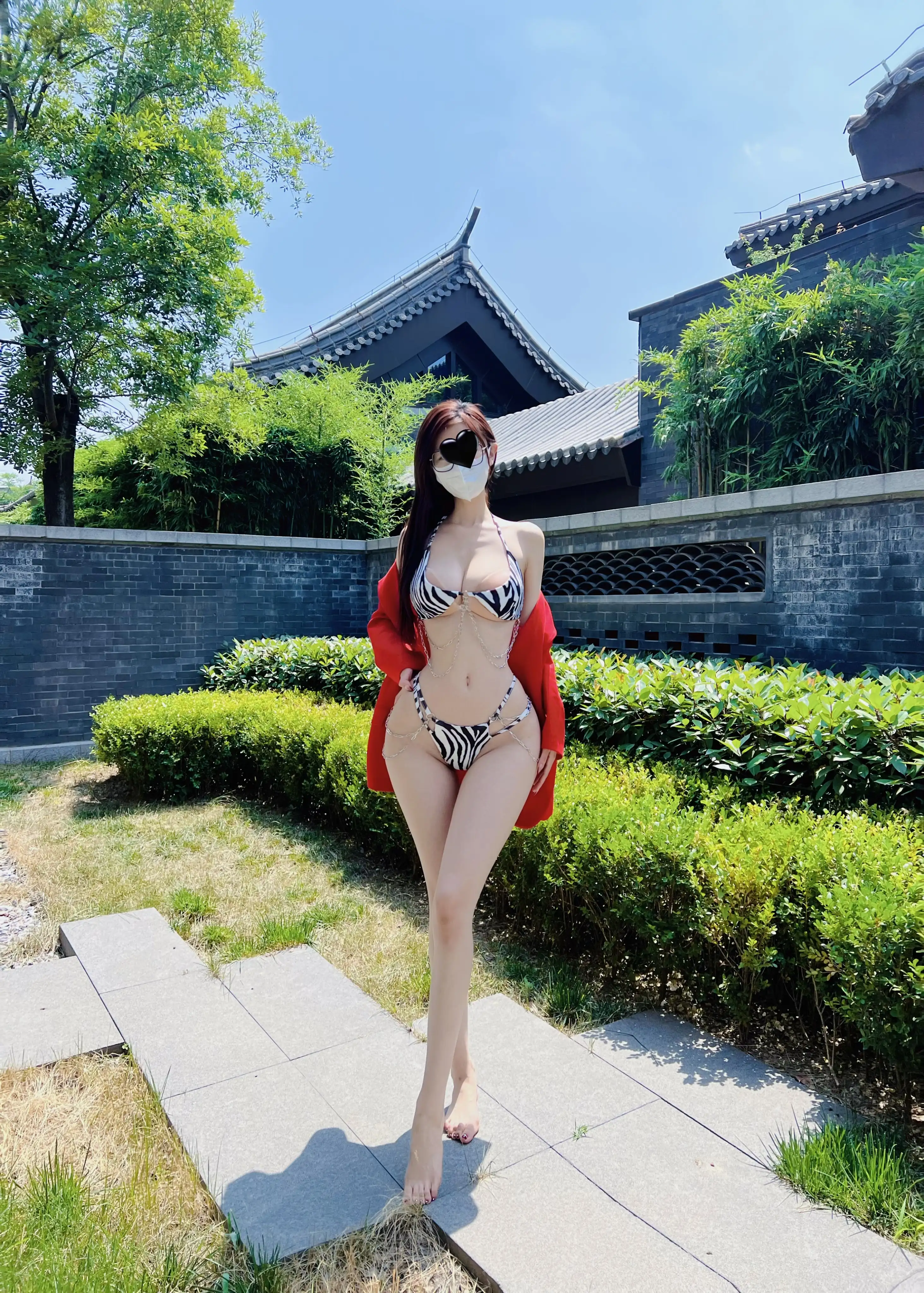 脸红Dearie NO.131 斑马纹比基尼 [29P+1V／209MB]