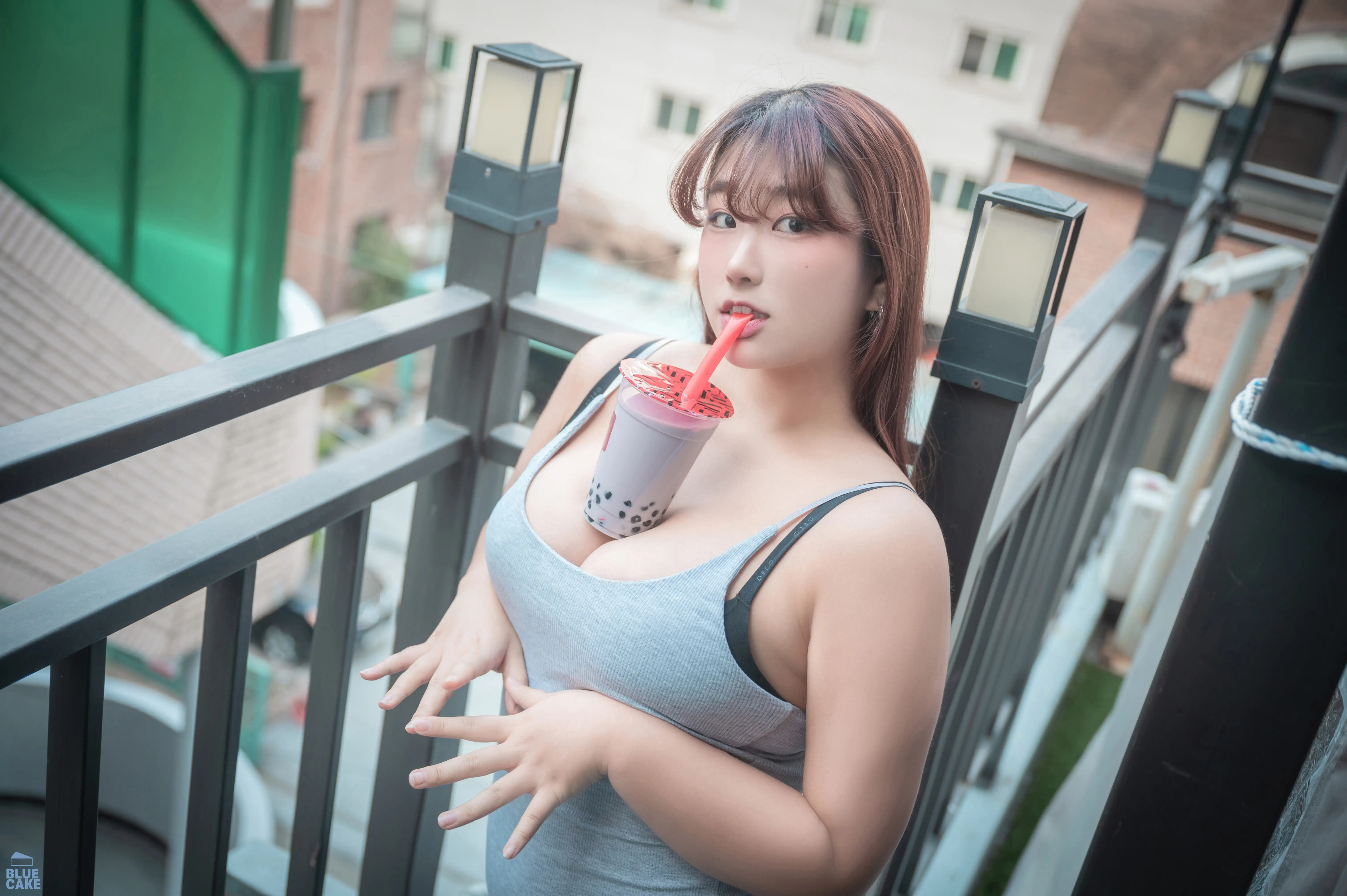 GguBbu NO.010 BLUECAKE Bubble Tea Challenge [155P-1.57GB] - 第7张