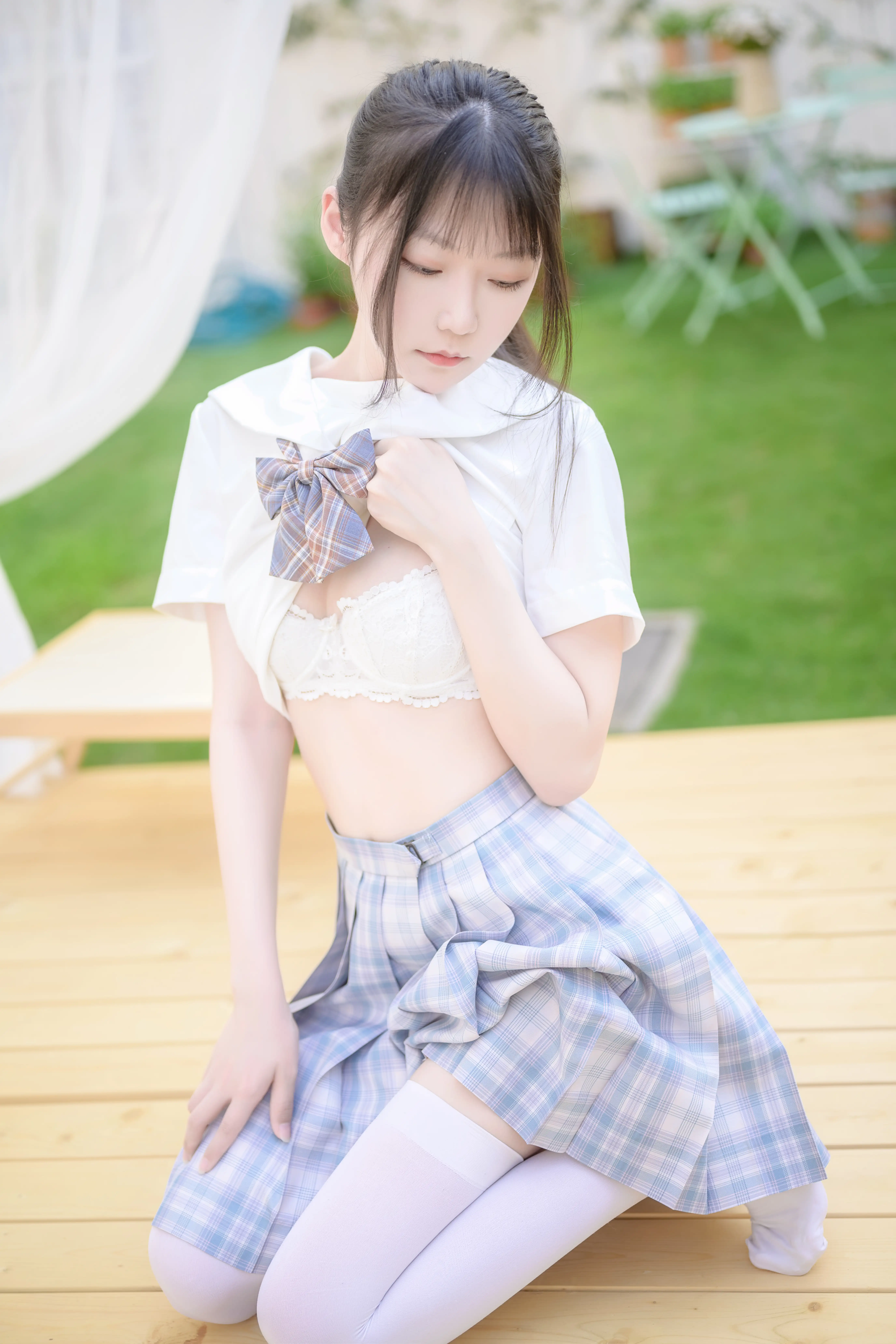 香草喵露露 NO.009 阳光庭院制服 [50P-714MB] - 第4张