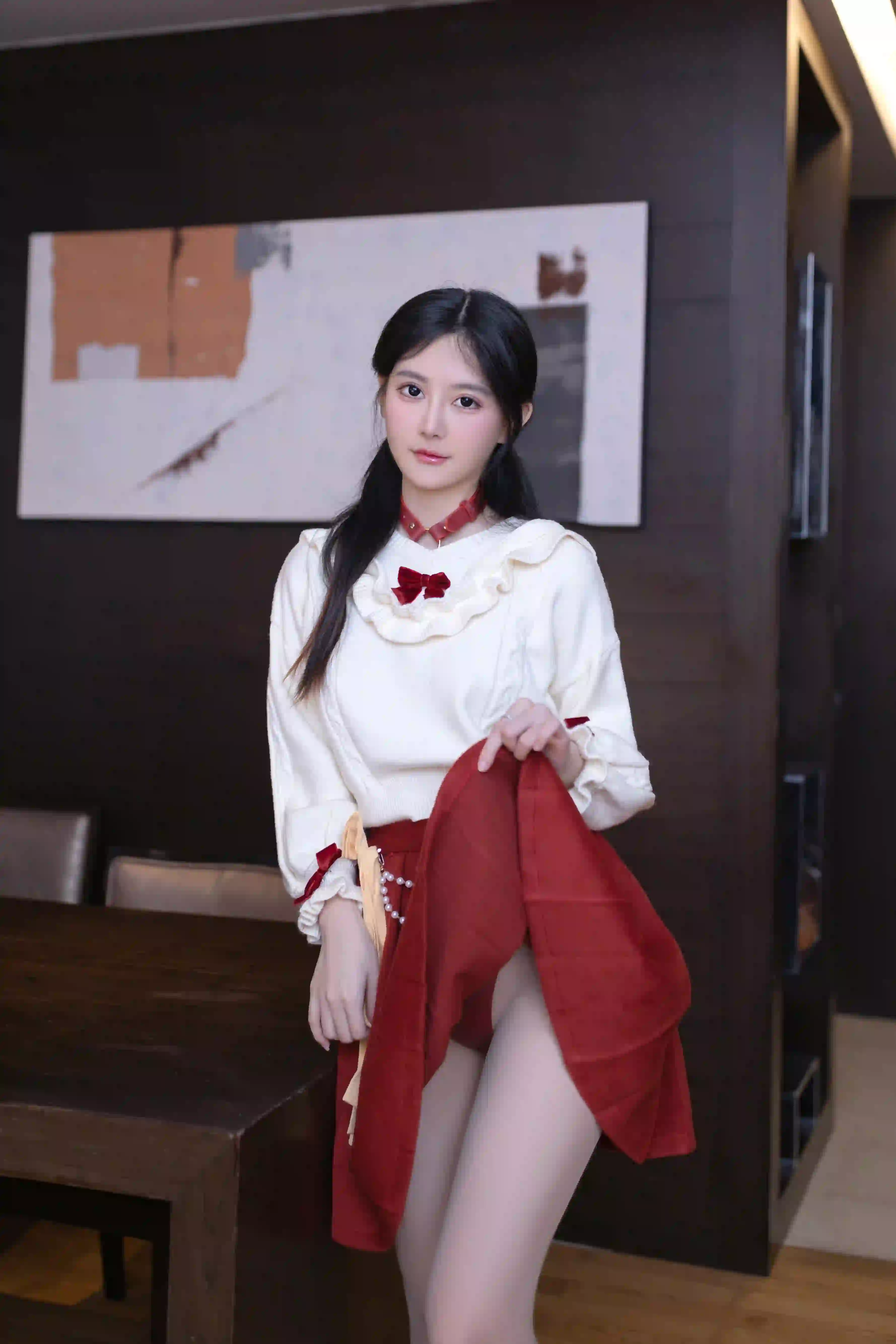 谢小蒽 NO.025 内购无水印 新年特写 红色束缚 [58P 723.79 MB] - 第3张